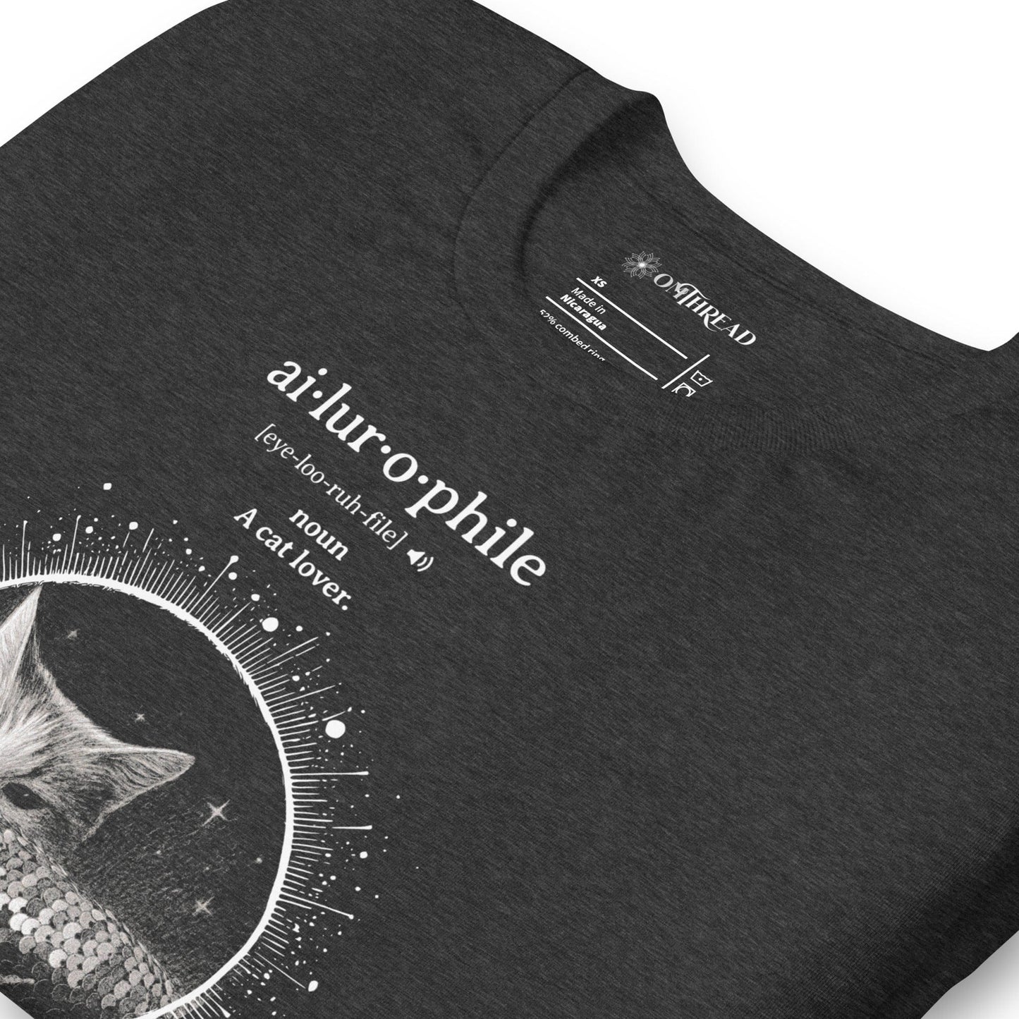 OMTHREAD Ailurophile Cat Lover T-Shirt | Funny Loch Ness-Inspired Cat Tee | OMThread Exclusive