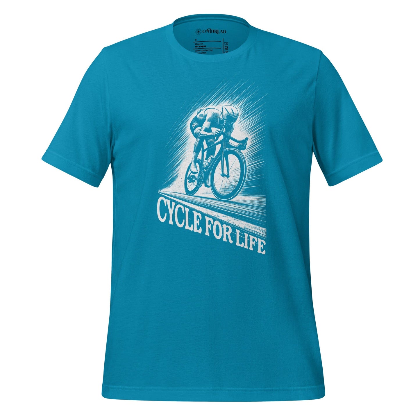 OMTHREAD Aqua / S Cycle for Life - Embrace the Journey Tee