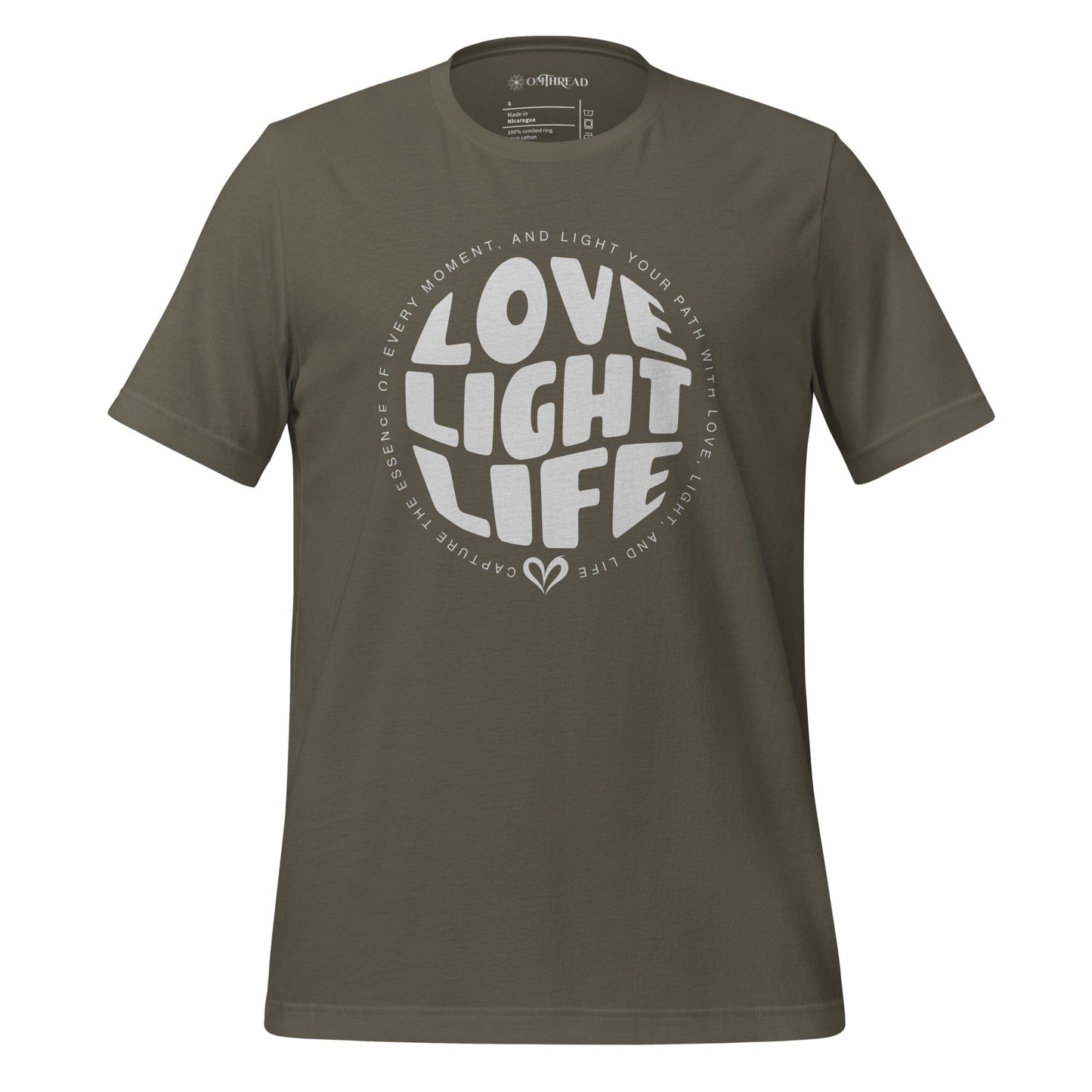 OMTHREAD Army / S LOVE, LIGHT, LIFE Tee