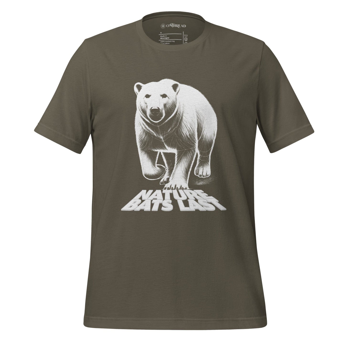 OMTHREAD Army / S Nature Bats Last - Polar Bear Tee