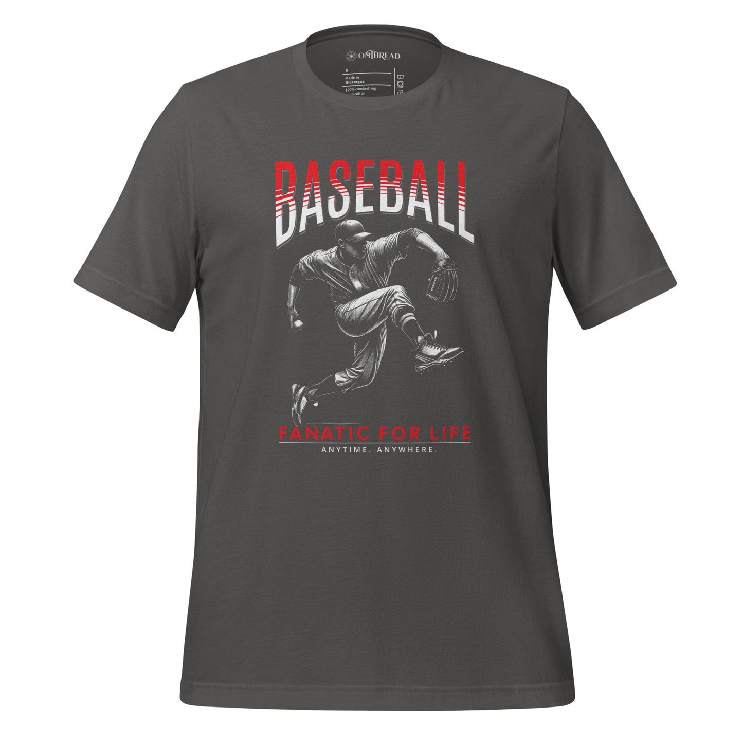 OMTHREAD Asphalt / S Baseball Fanatic for Life Pitcher Tee
