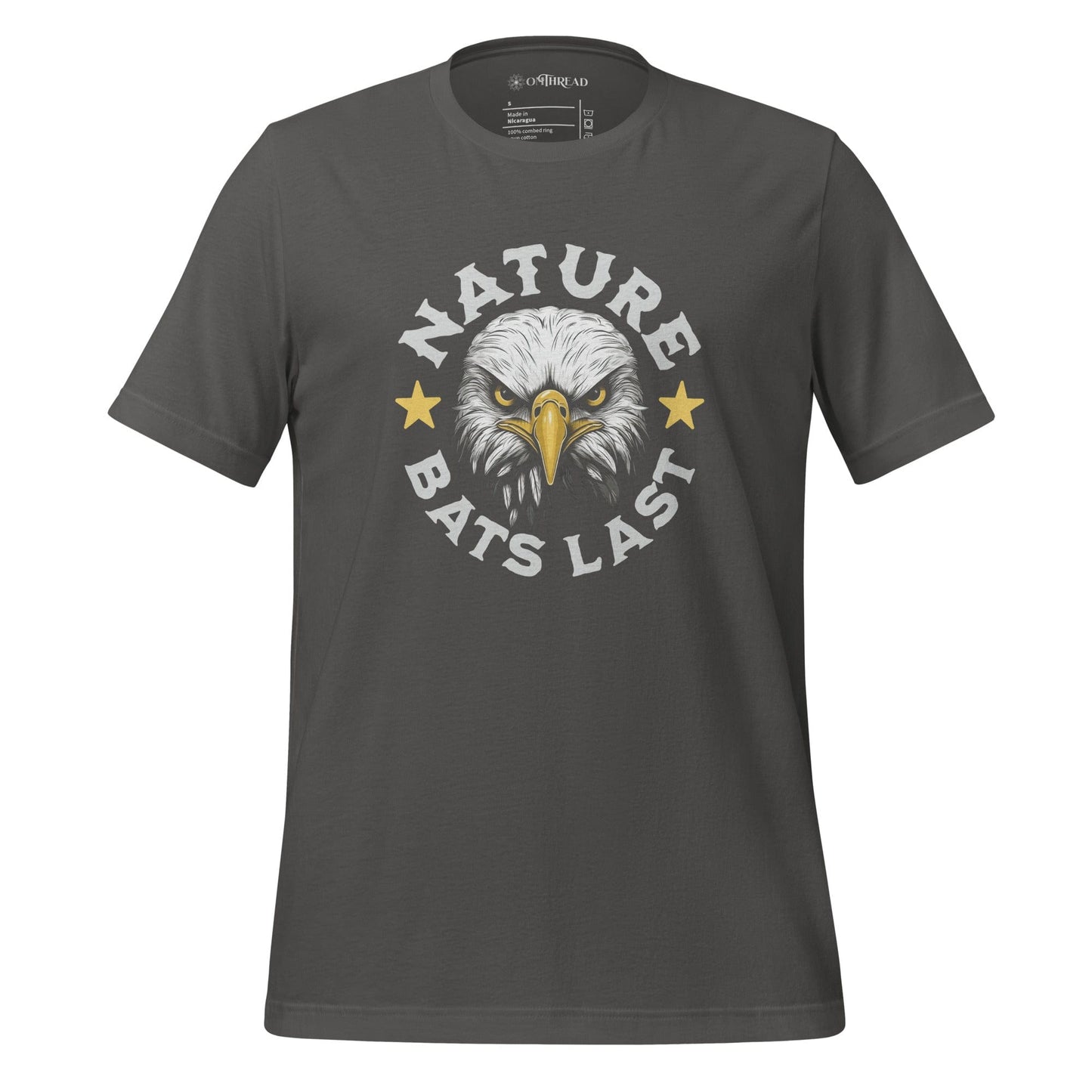 OMTHREAD Asphalt / S Nature Bats Last: Bald Eagle Tee