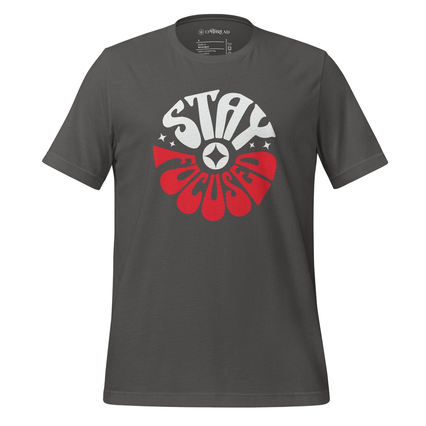 OMTHREAD Asphalt / S Stay Focused | Inspiring Achiever Tee for Go-Getters