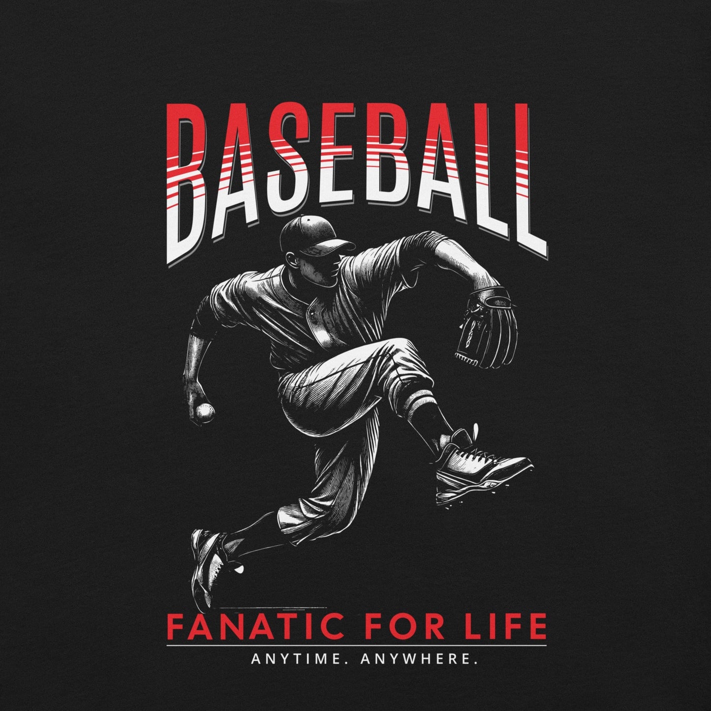 OMTHREAD Baseball Fanatic for Life Pitcher Tee