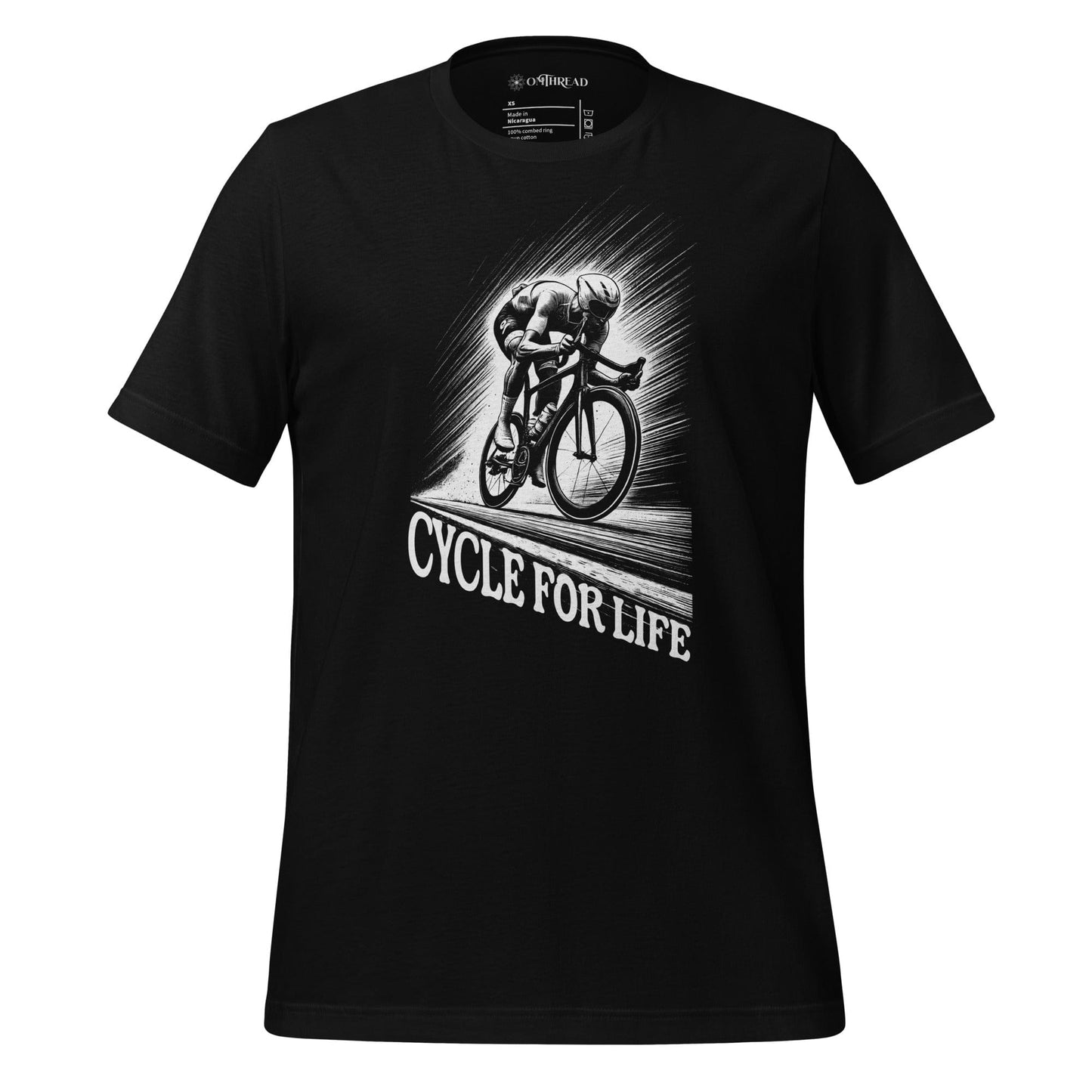 OMTHREAD Black / S Cycle for Life - Embrace the Journey Tee