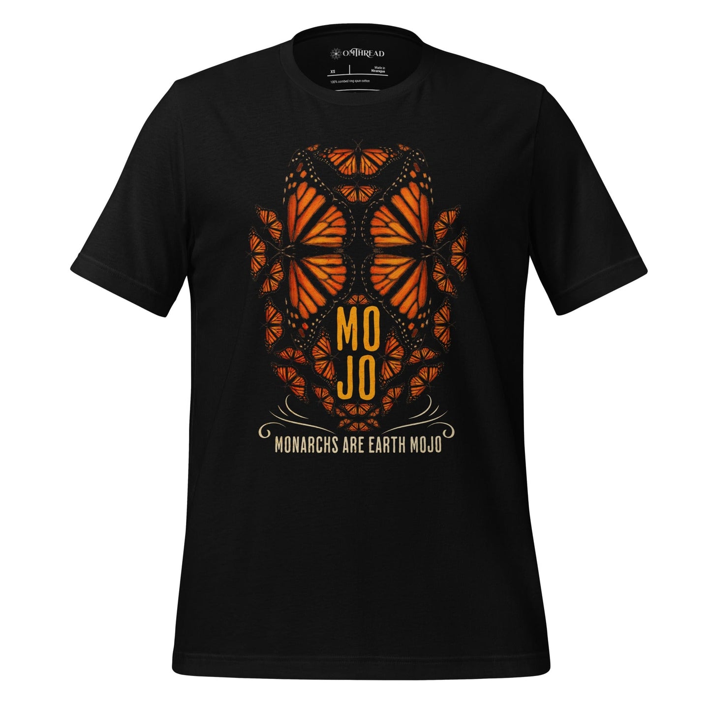 OMTHREAD Black / XS Monarch MOJO T Shirt Monarch Butterfly Conservation Graphic Tee