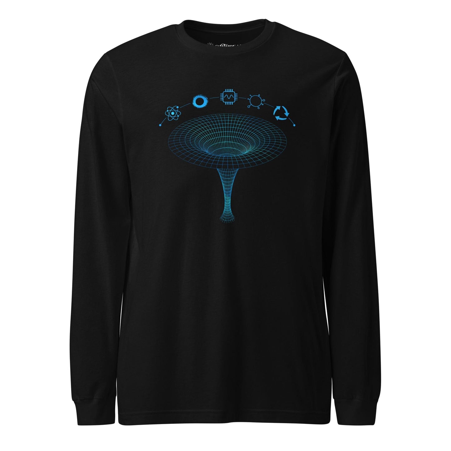 OMTHREAD Black / XS QMM Blue Print Unisex Long Sleeve Tee