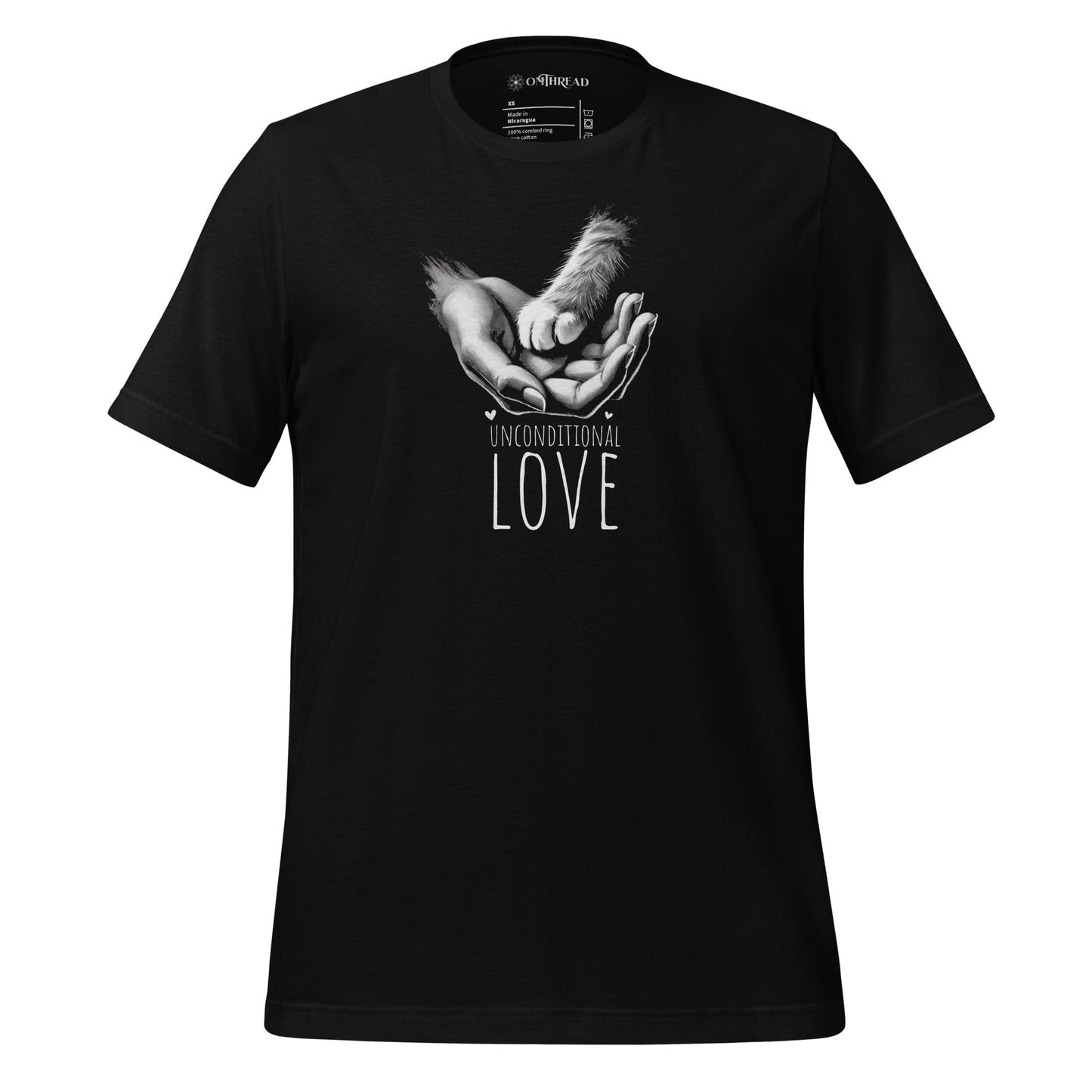 OMTHREAD Black / XS Unconditional Love Cat T-Shirt | Pet Lover Graphic Tee