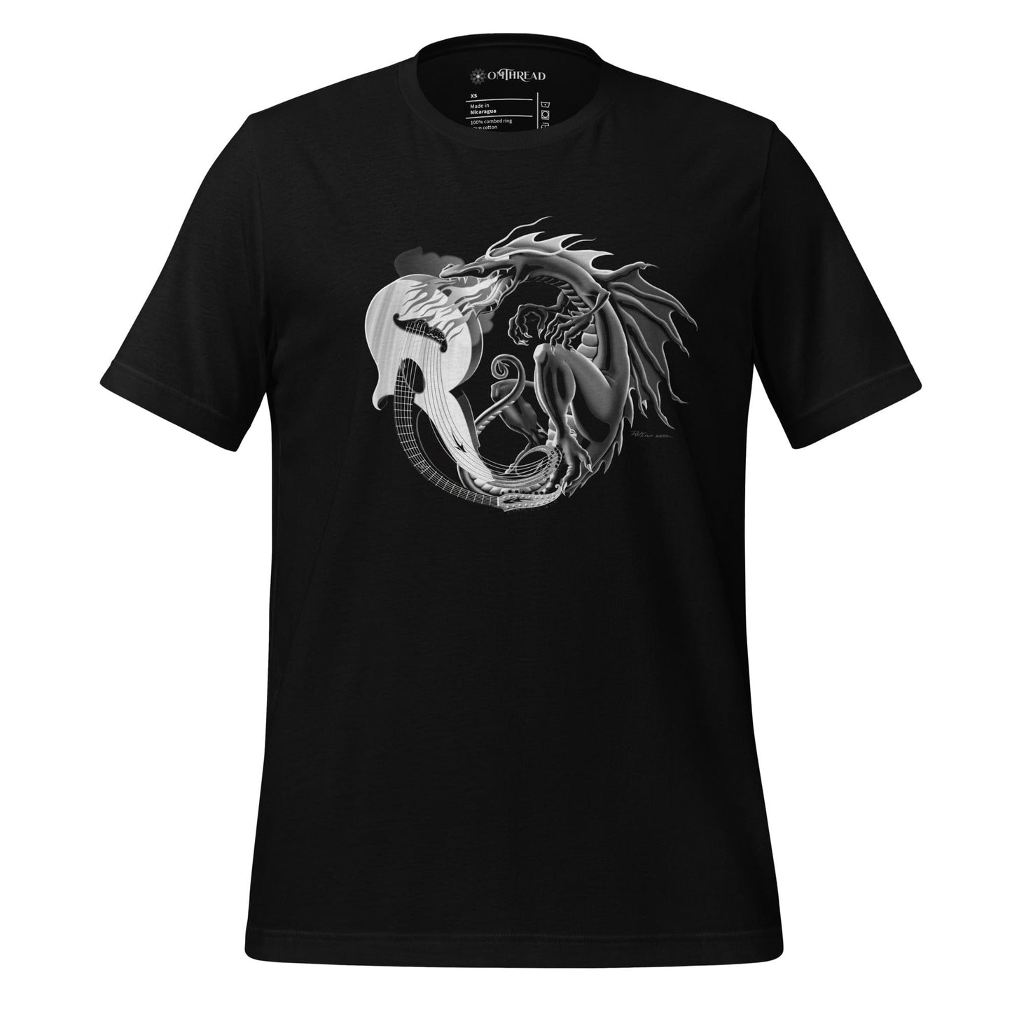 OMTHREAD Black / XS Wood Dragon Unisex Tee - Dave Titus Illustration