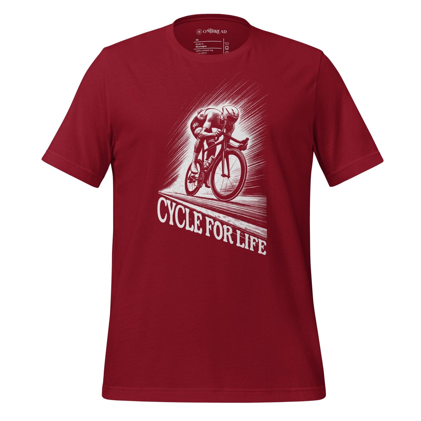 OMTHREAD Cardinal / S Cycle for Life - Embrace the Journey Tee