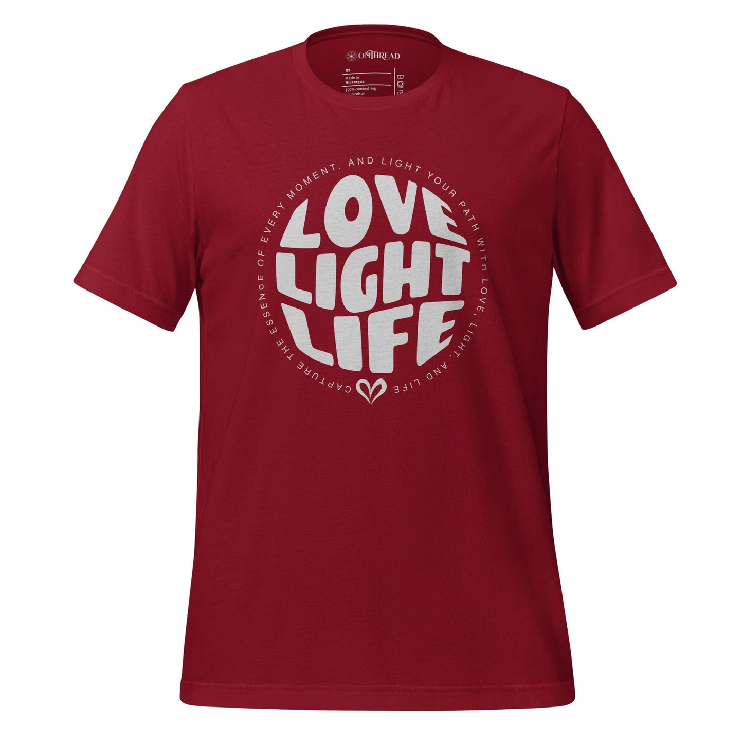 OMTHREAD Cardinal / XS LOVE, LIGHT, LIFE Tee
