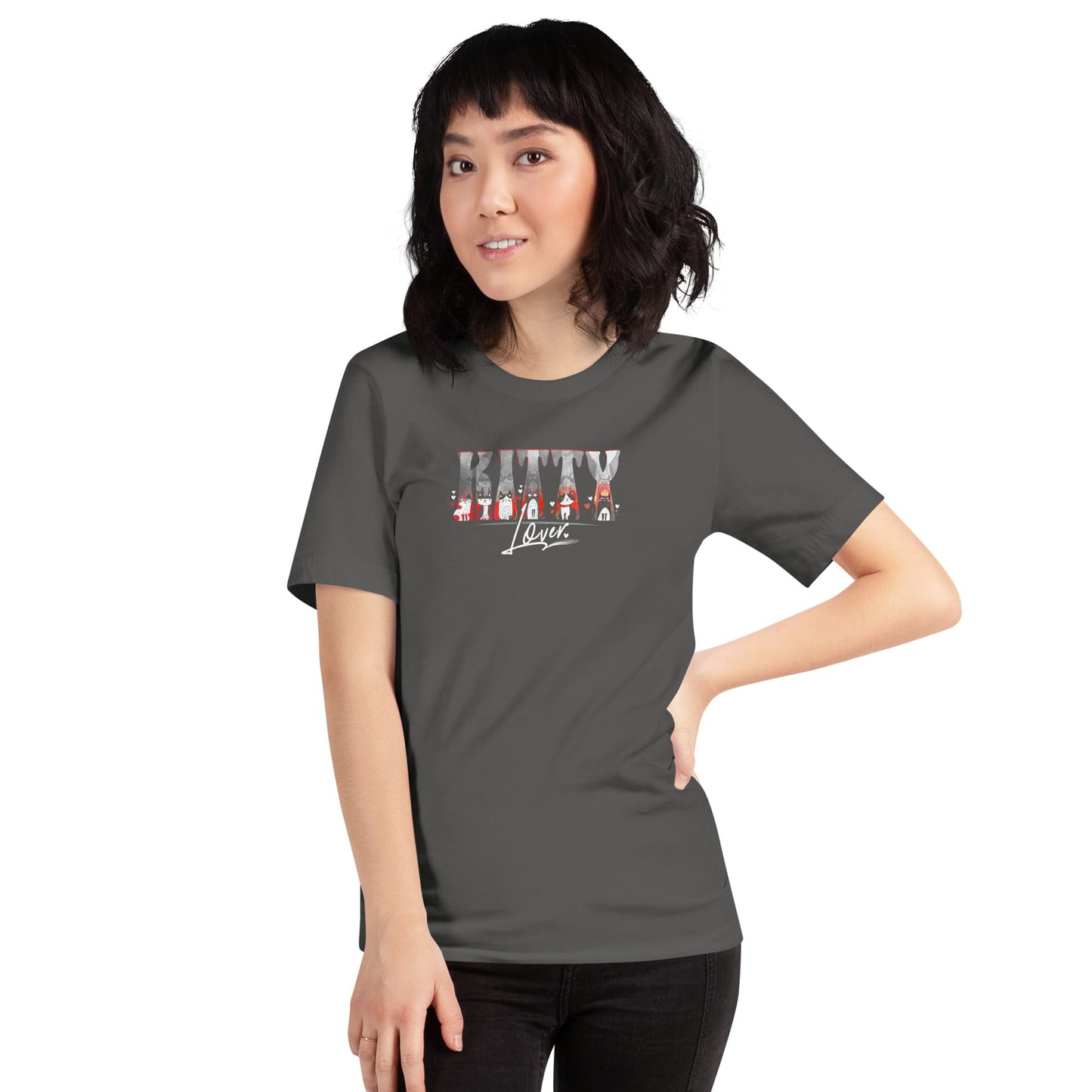 OMTHREAD Cute Cat Lover Shirt Kitty Lover Cat Graphic Tee