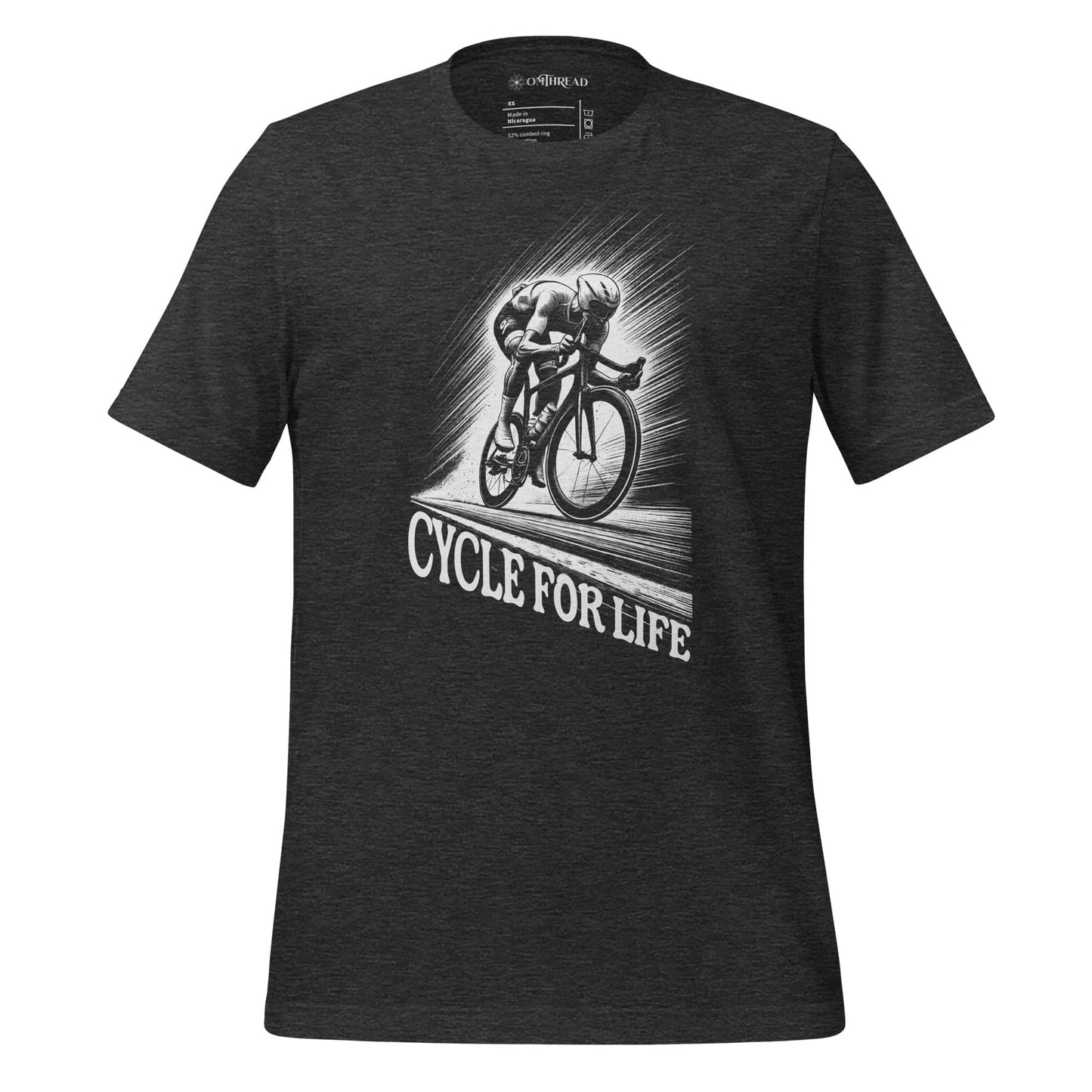 OMTHREAD Dark Grey Heather / S Cycle for Life - Embrace the Journey Tee