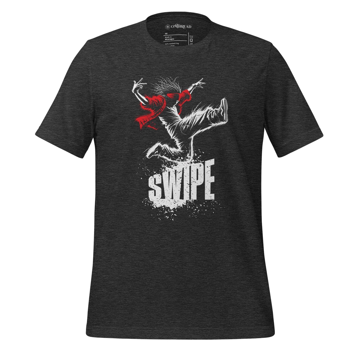 OMTHREAD Dark Grey Heather / XS Breakdance Swipe in Motion Tee