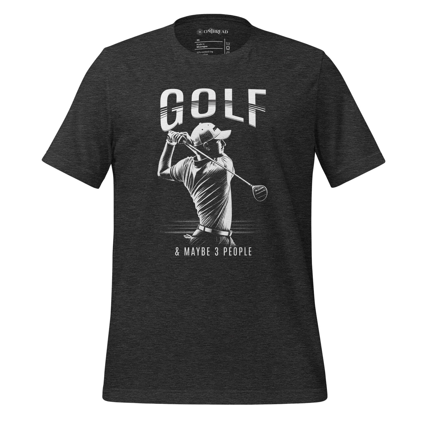 OMTHREAD Dark Grey Heather / XS Golf & Maybe 3 People Tee