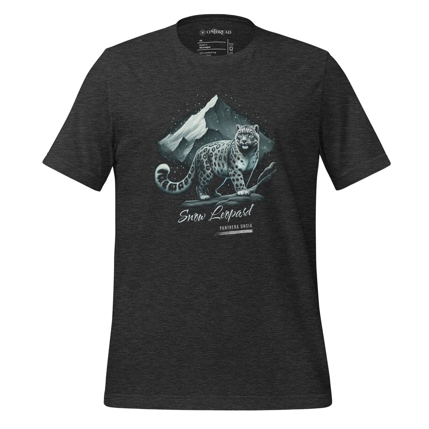 OMTHREAD Dark Grey Heather / XS Snow Leopard Mountain Conservation Tee