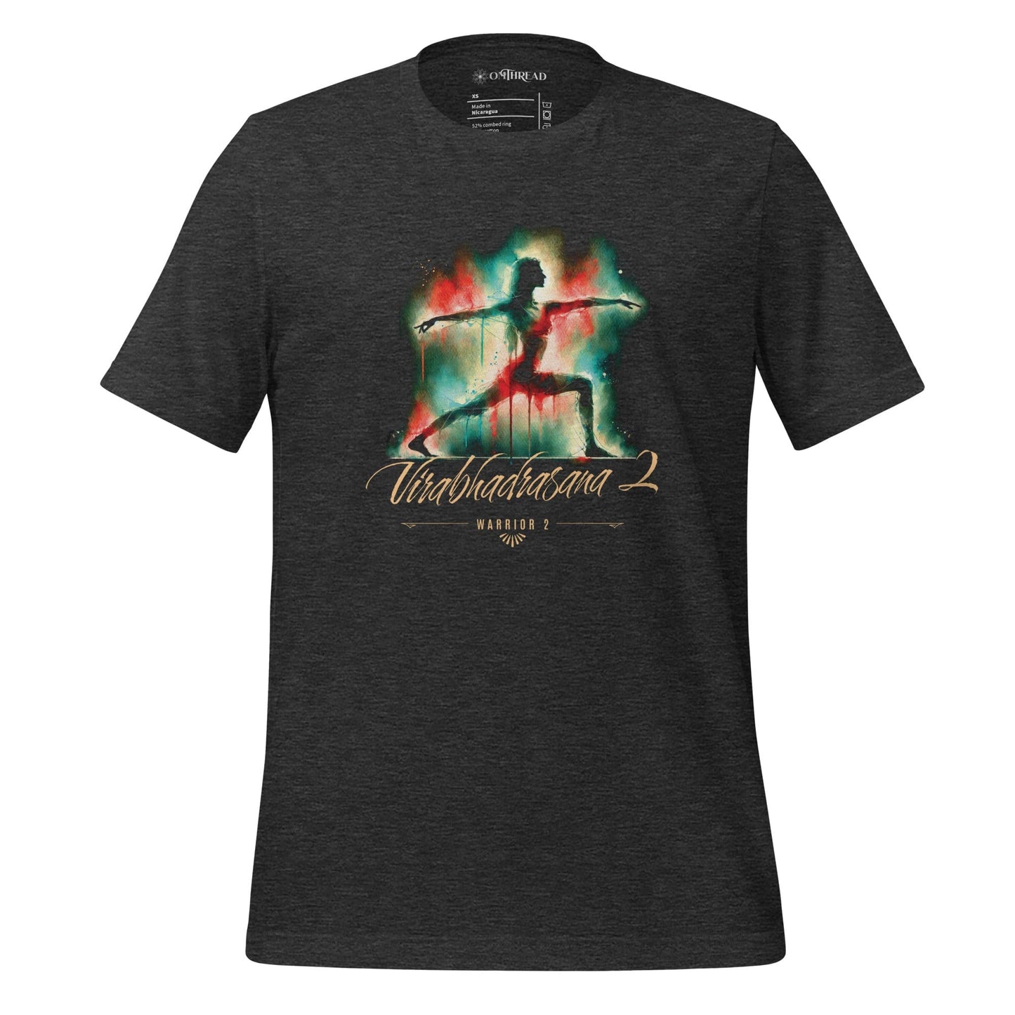 OMTHREAD Dark Grey Heather / XS Warrior II – Virabhadrasana II Yoga Tee