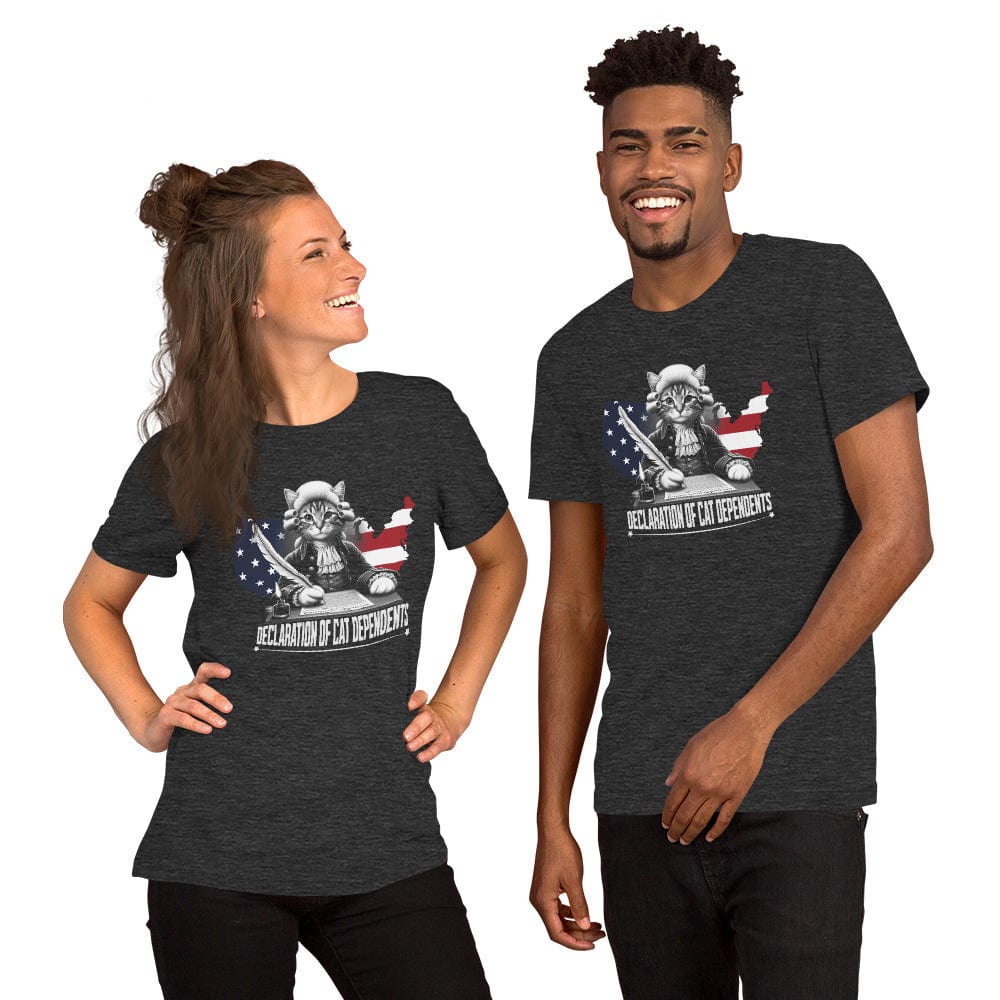 OMTHREAD Declaration of Cat Dependents T-Shirt | Funny Cat Lover Tee