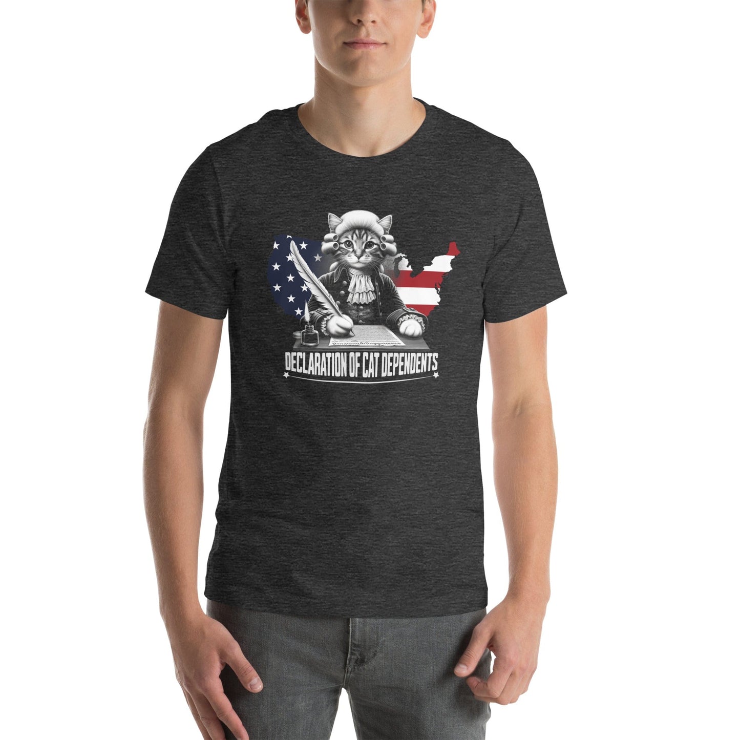 OMTHREAD Declaration of Cat Dependents T-Shirt | Funny Cat Lover Tee