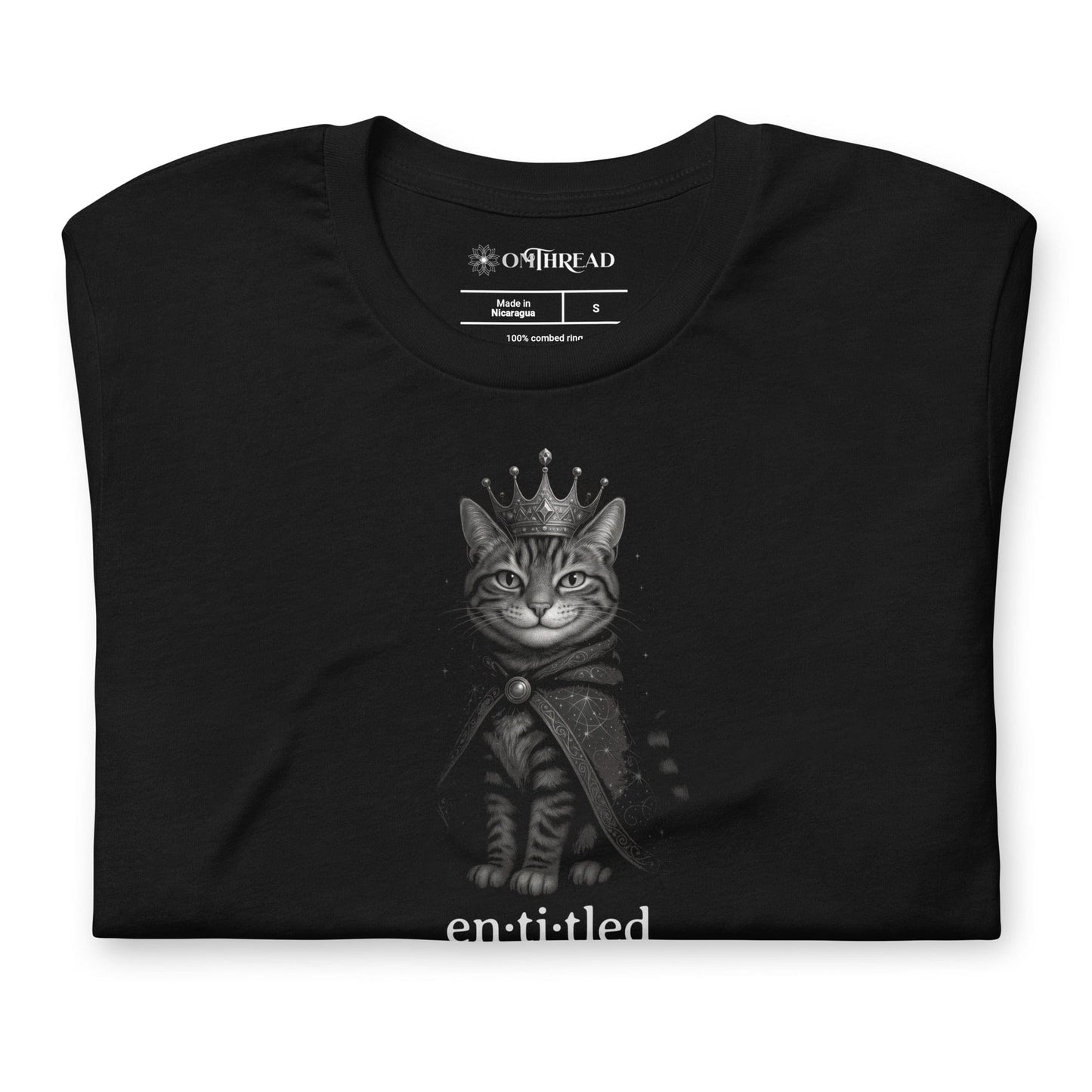 OMTHREAD Entitled Cat Definition Shirt Funny Spoiled Pet Lover Tee