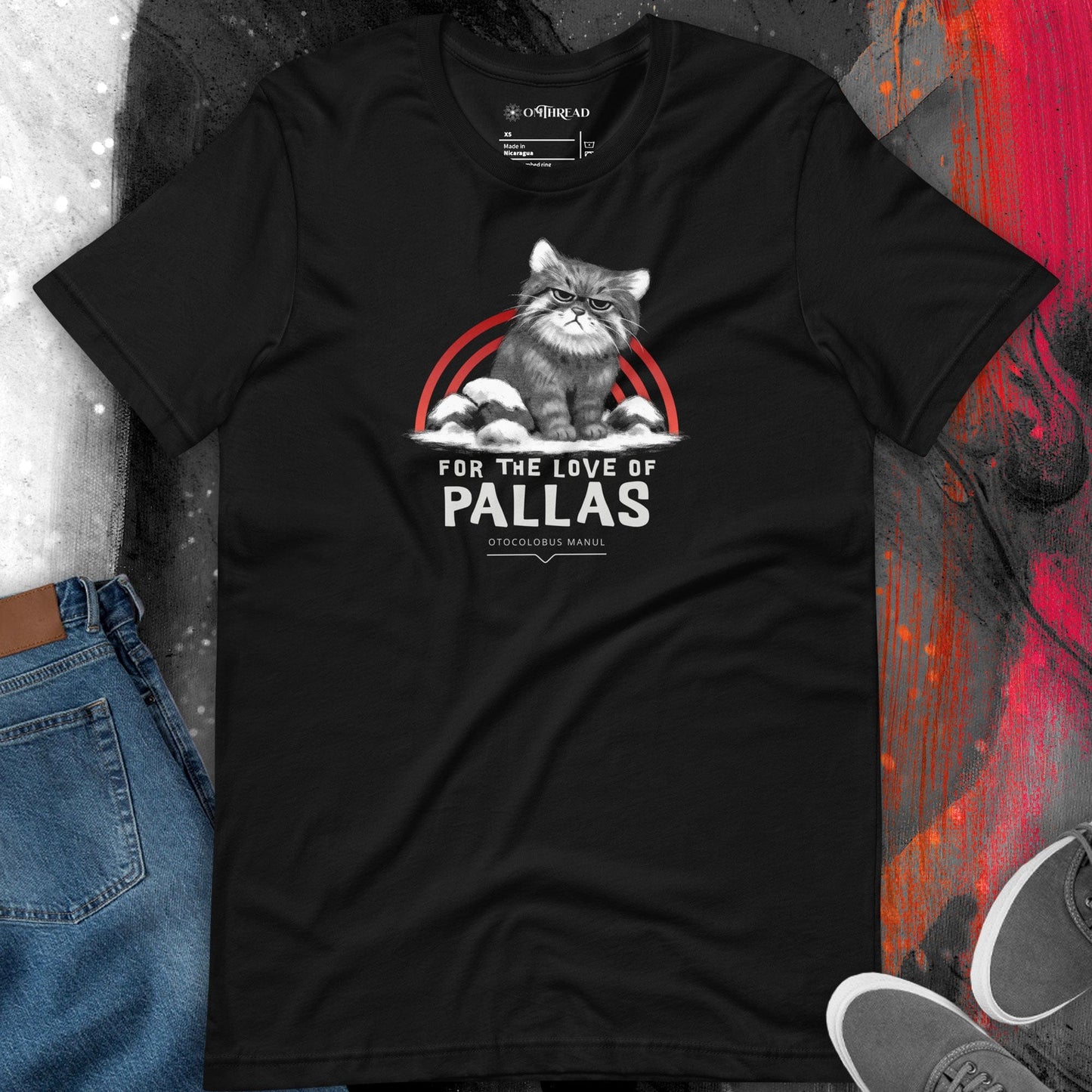 OMTHREAD For the Love of Pallas Cat T-Shirt, Grumpy Pallas Cat Shirt, Wildlife Conservation Tee