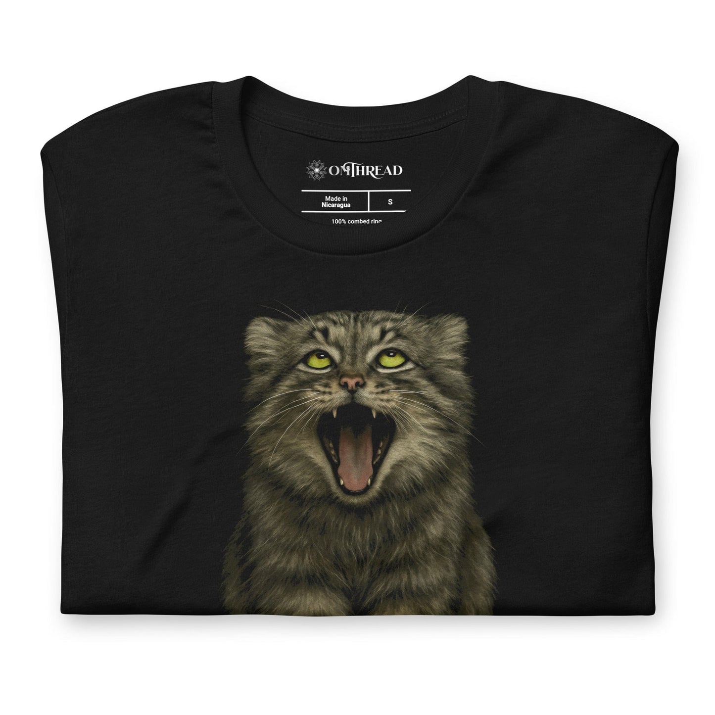 OMTHREAD Funny Pallas Cat T-Shirt Cray Cray Certified Silly for Wild Cat Lovers