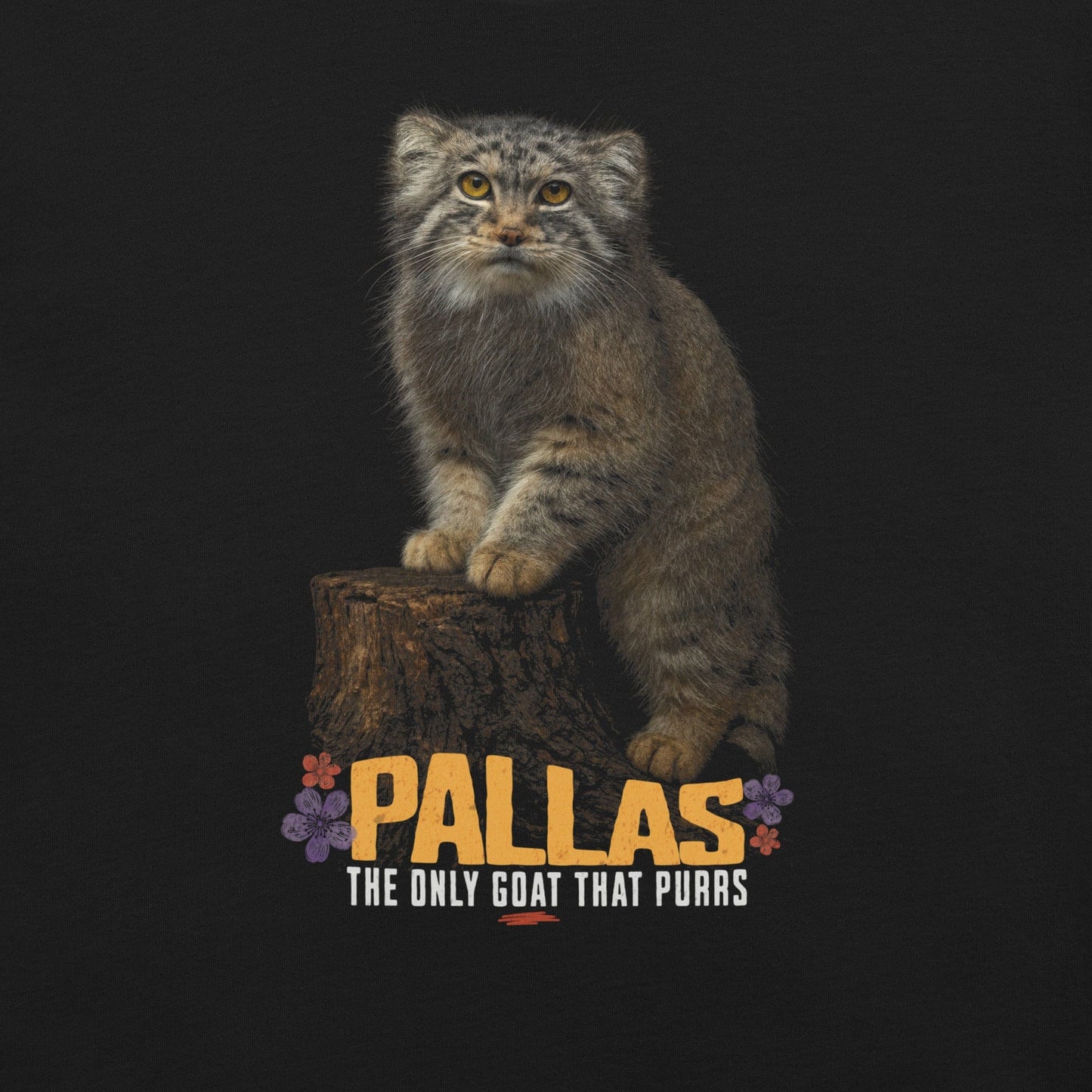 OMTHREAD Funny Pallas Cat T-Shirt The Only GOAT That Purrs Manul