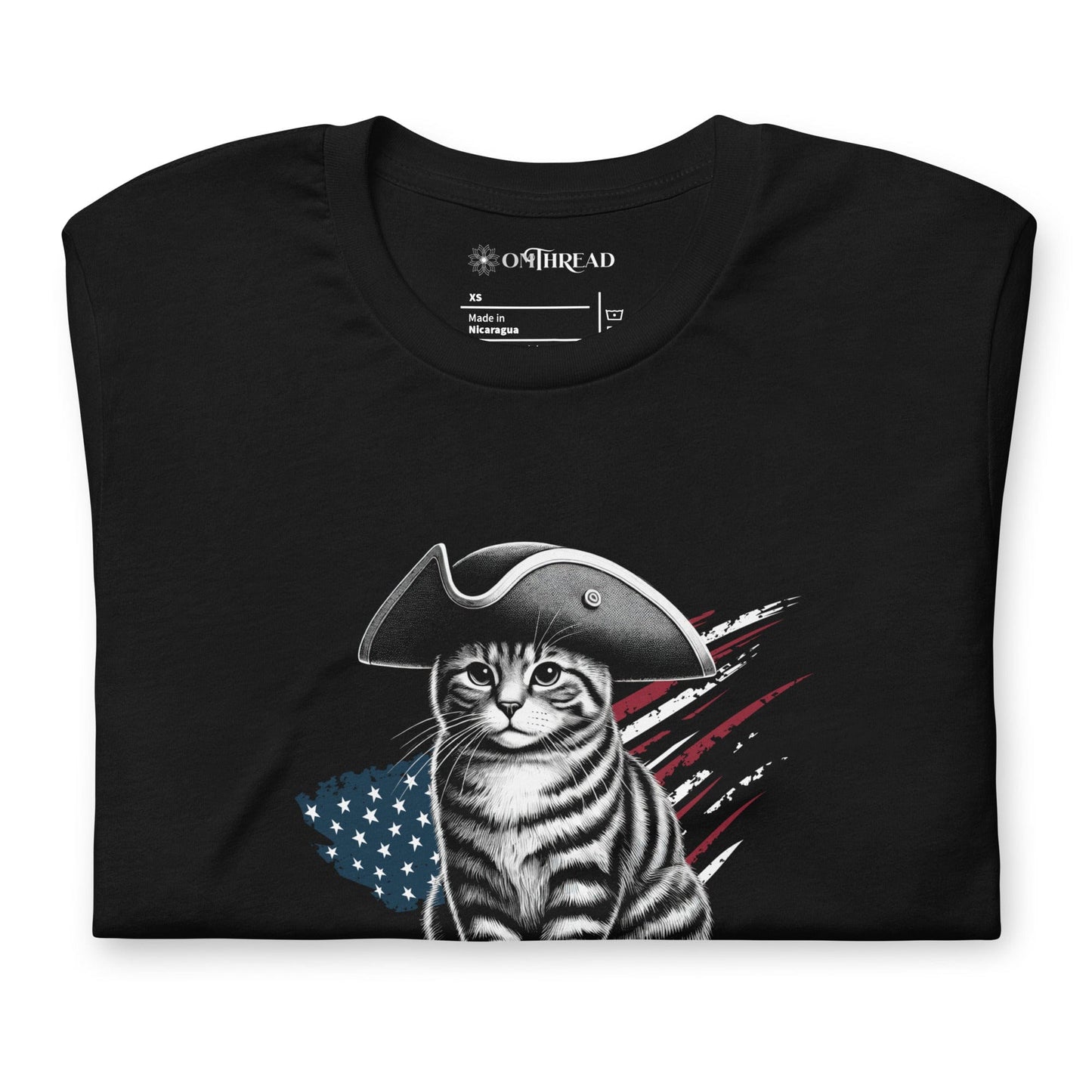 OMTHREAD Hiss-tory Buff Cat T-Shirt | Funny Historical Feline Graphic Tee