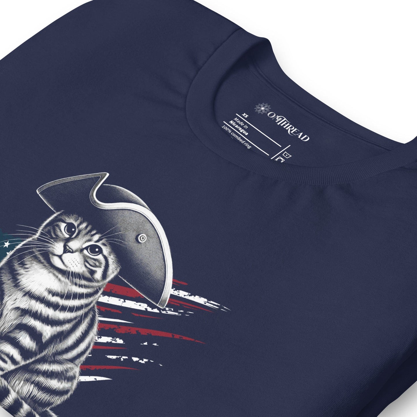 OMTHREAD Hiss-tory Buff Cat T-Shirt | Funny Historical Feline Graphic Tee