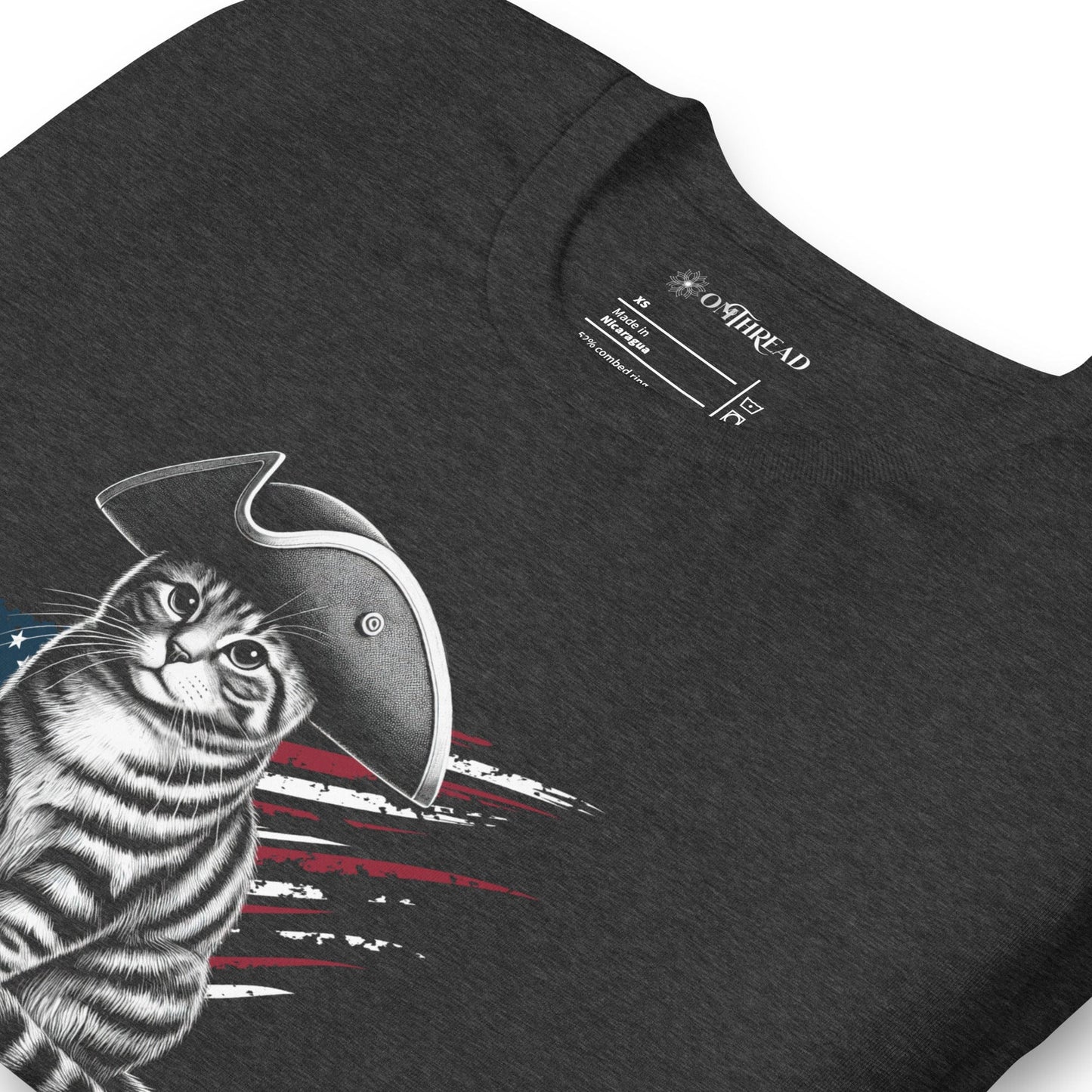 OMTHREAD Hiss-tory Buff Cat T-Shirt | Funny Historical Feline Graphic Tee