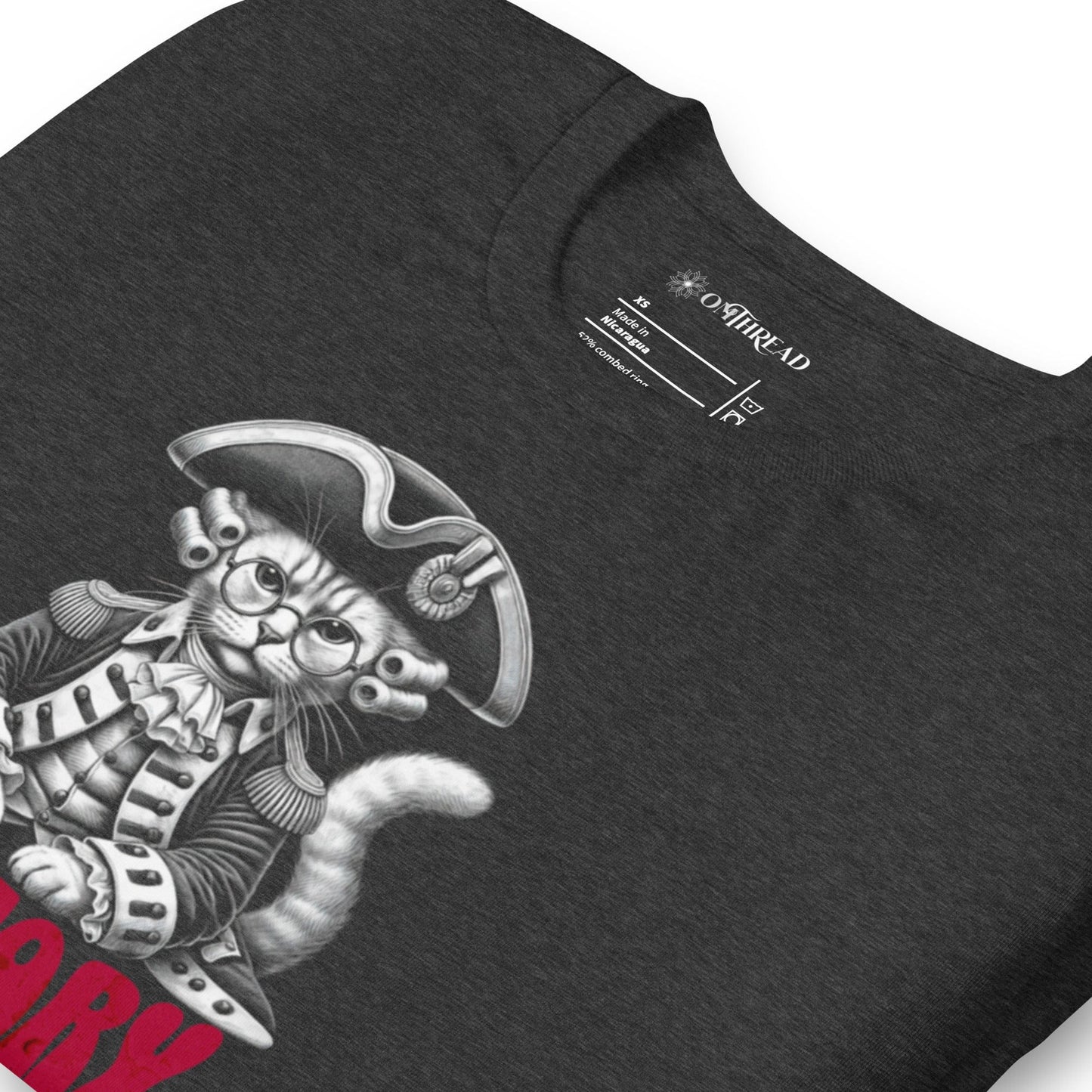 OMTHREAD History Cats Coffee T-Shirt | Funny Cat Lover Tee | Retro Cat Coffee Shirt