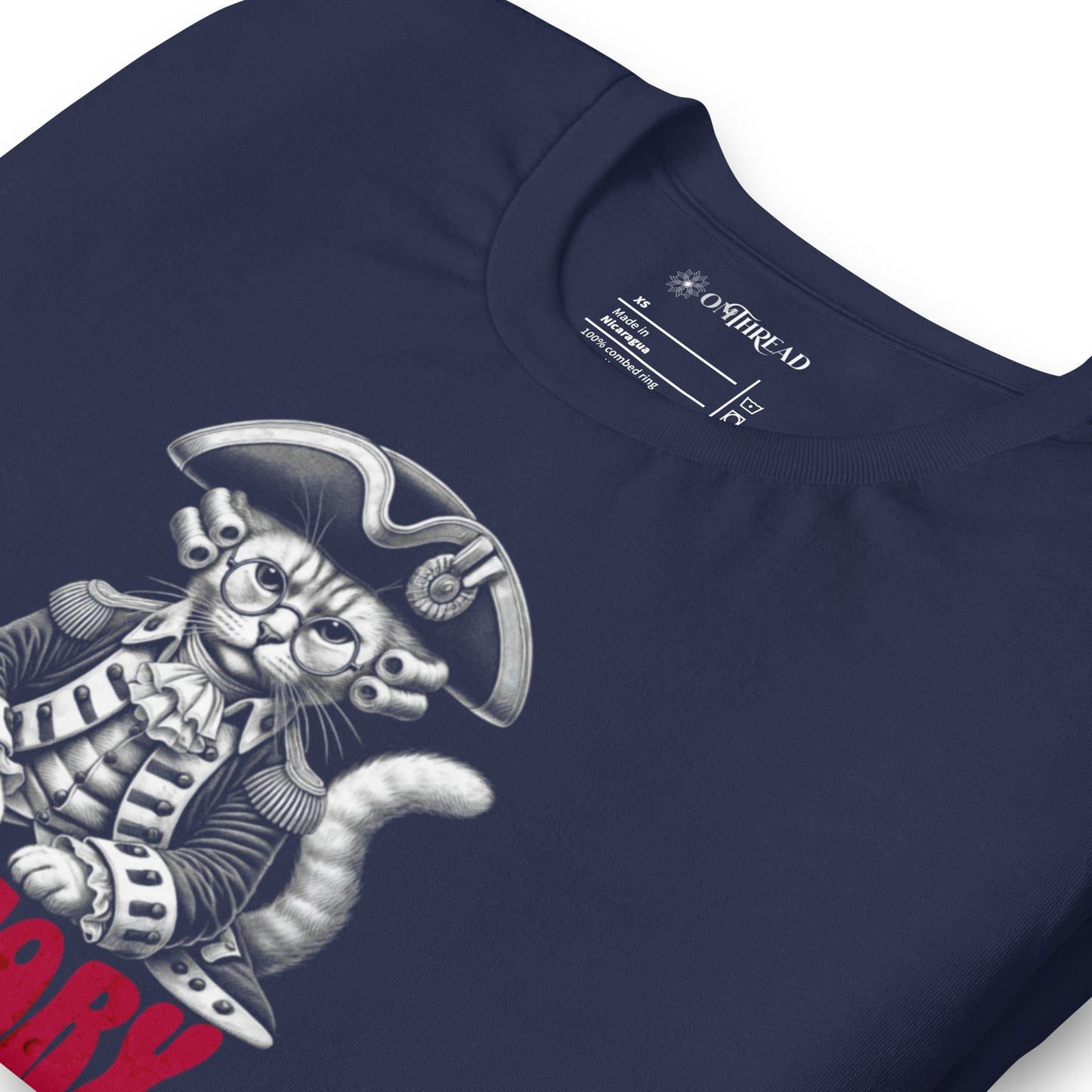 OMTHREAD History Cats Coffee T-Shirt | Funny Cat Lover Tee | Retro Cat Coffee Shirt