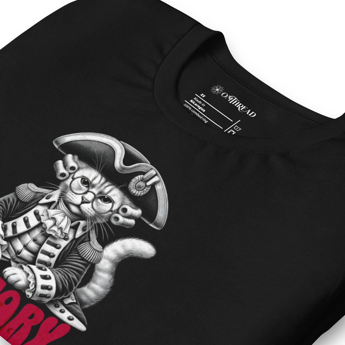 OMTHREAD History Cats Coffee T-Shirt | Funny Cat Lover Tee | Retro Cat Coffee Shirt