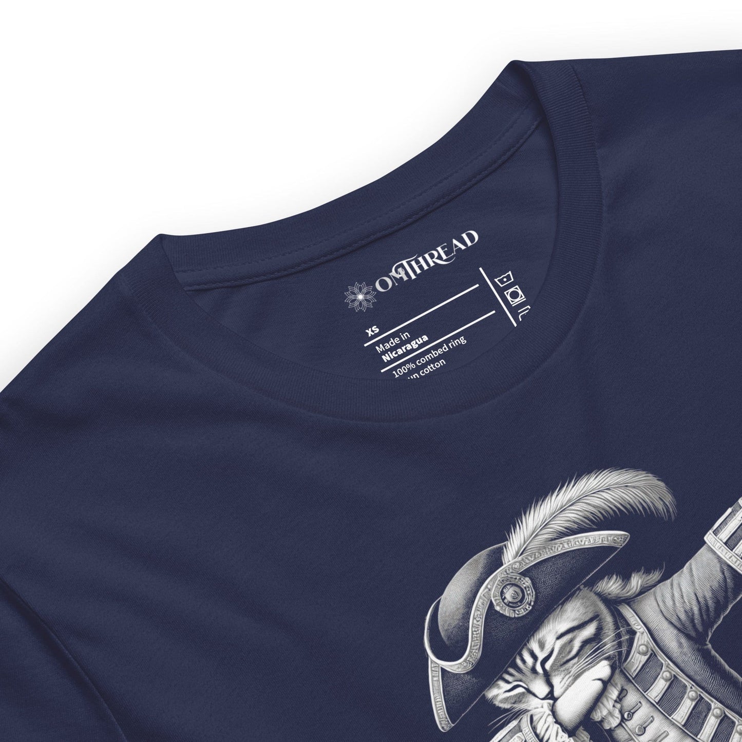 OMTHREAD Independence Dab Cat T-Shirt for Fourth of July and Patriots