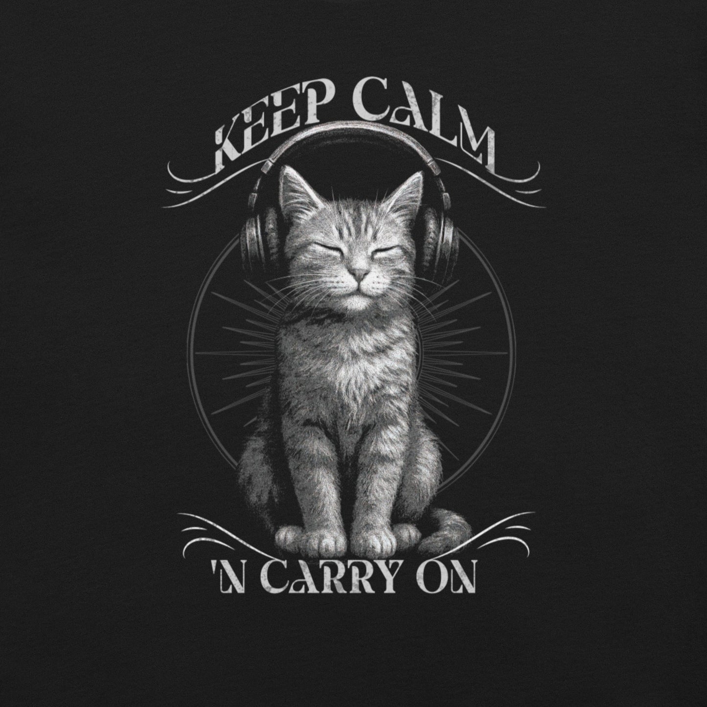 OMTHREAD Keep Calm 'N Carry On Zen Cat Lover Shirt