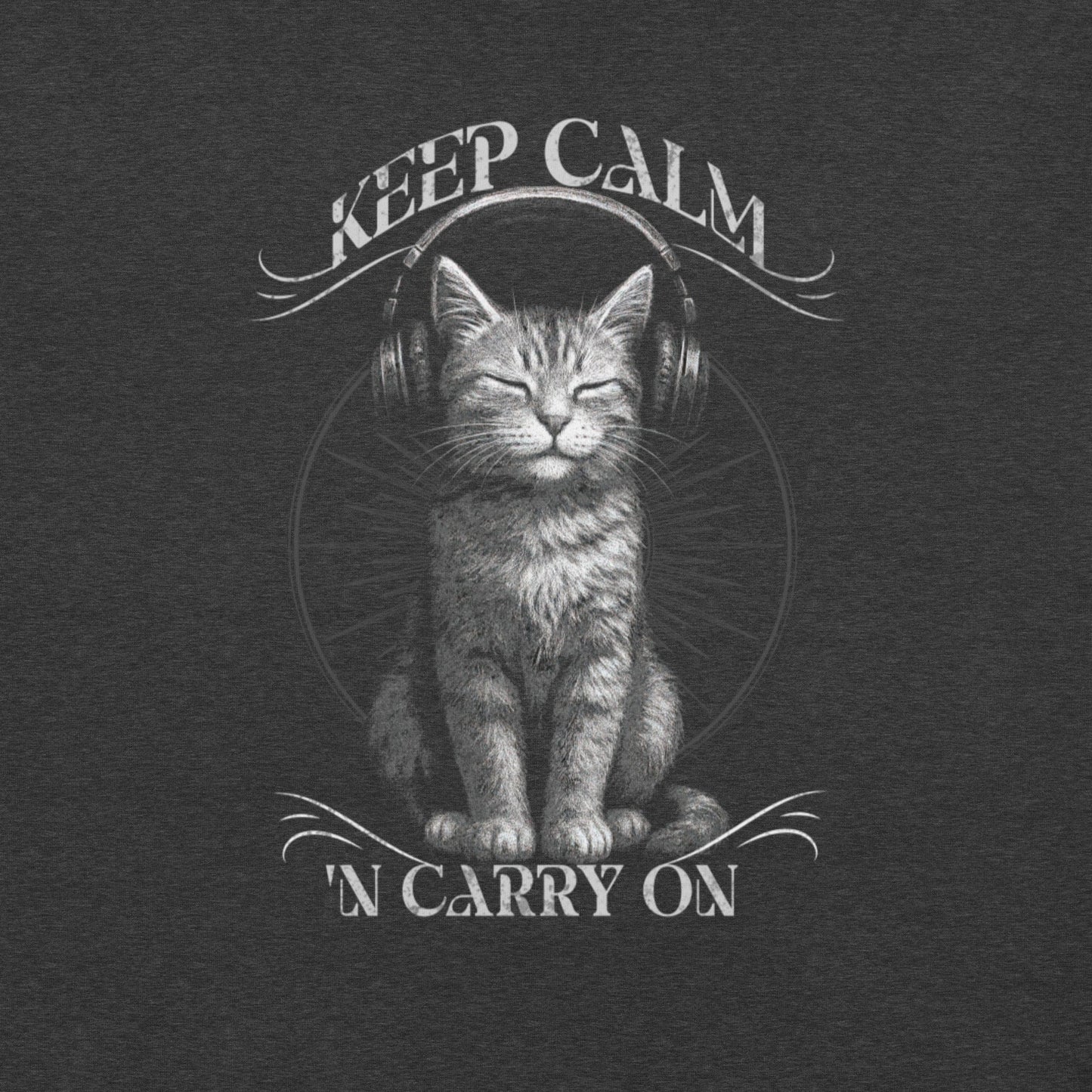 OMTHREAD Keep Calm 'N Carry On Zen Cat Lover Shirt
