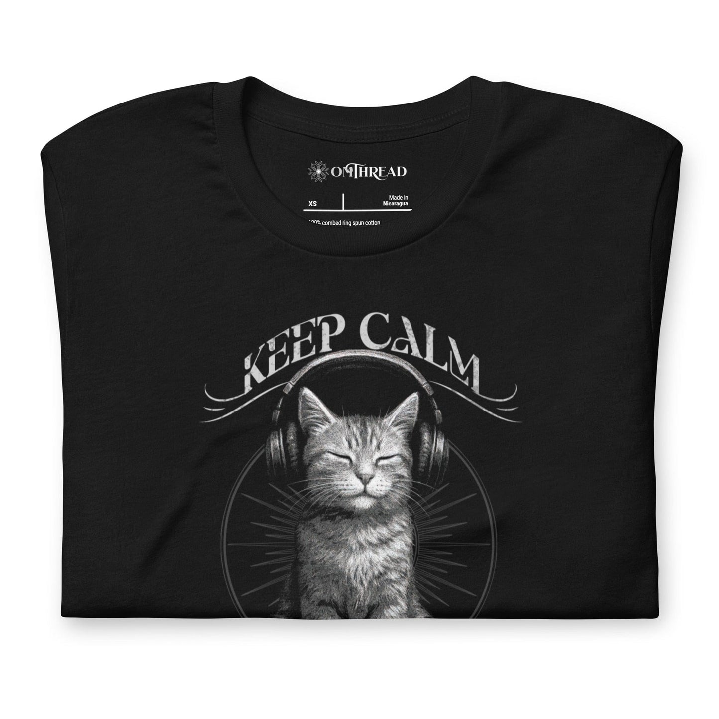 OMTHREAD Keep Calm 'N Carry On Zen Cat Lover Shirt