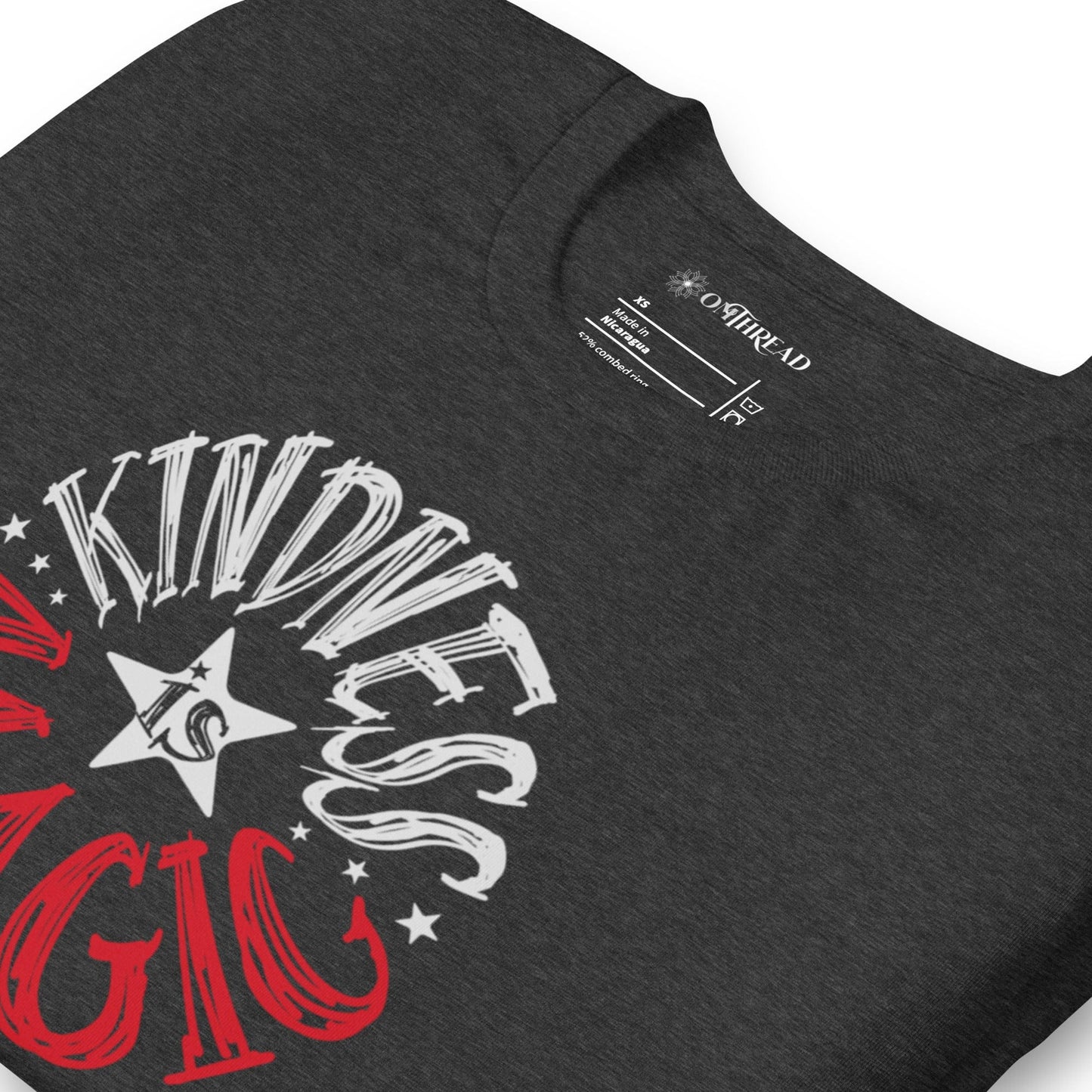 OMTHREAD Kindness Is Magic, A Bond for All Species Retro T-Shirt, Positive Vibes Tee, Groovy Graphic Shirt