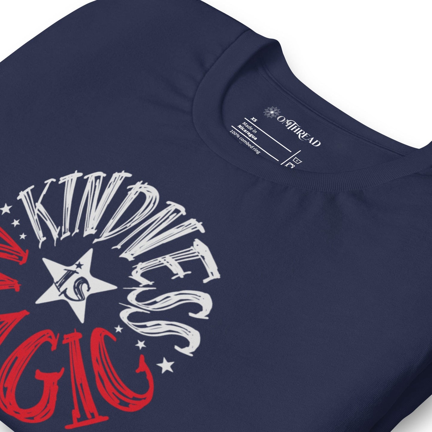 OMTHREAD Kindness Is Magic, A Bond for All Species Retro T-Shirt, Positive Vibes Tee, Groovy Graphic Shirt