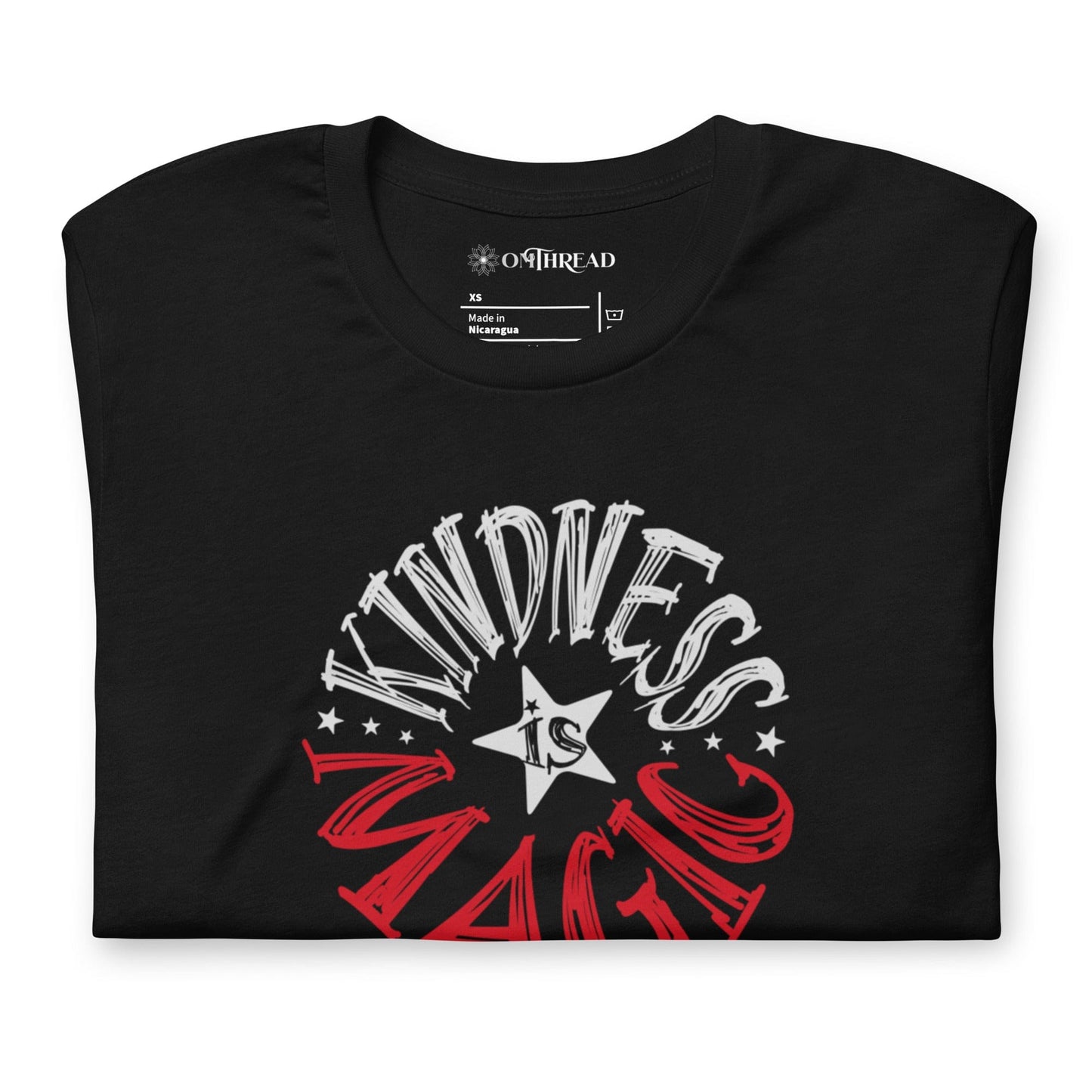 OMTHREAD Kindness Is Magic, A Bond for All Species Retro T-Shirt, Positive Vibes Tee, Groovy Graphic Shirt