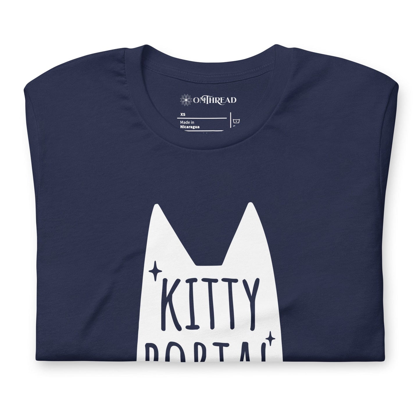 OMTHREAD Kitty Portal Doorway to Magic T-Shirt | Cat Lover Tee | Whimsical Cat Shirt