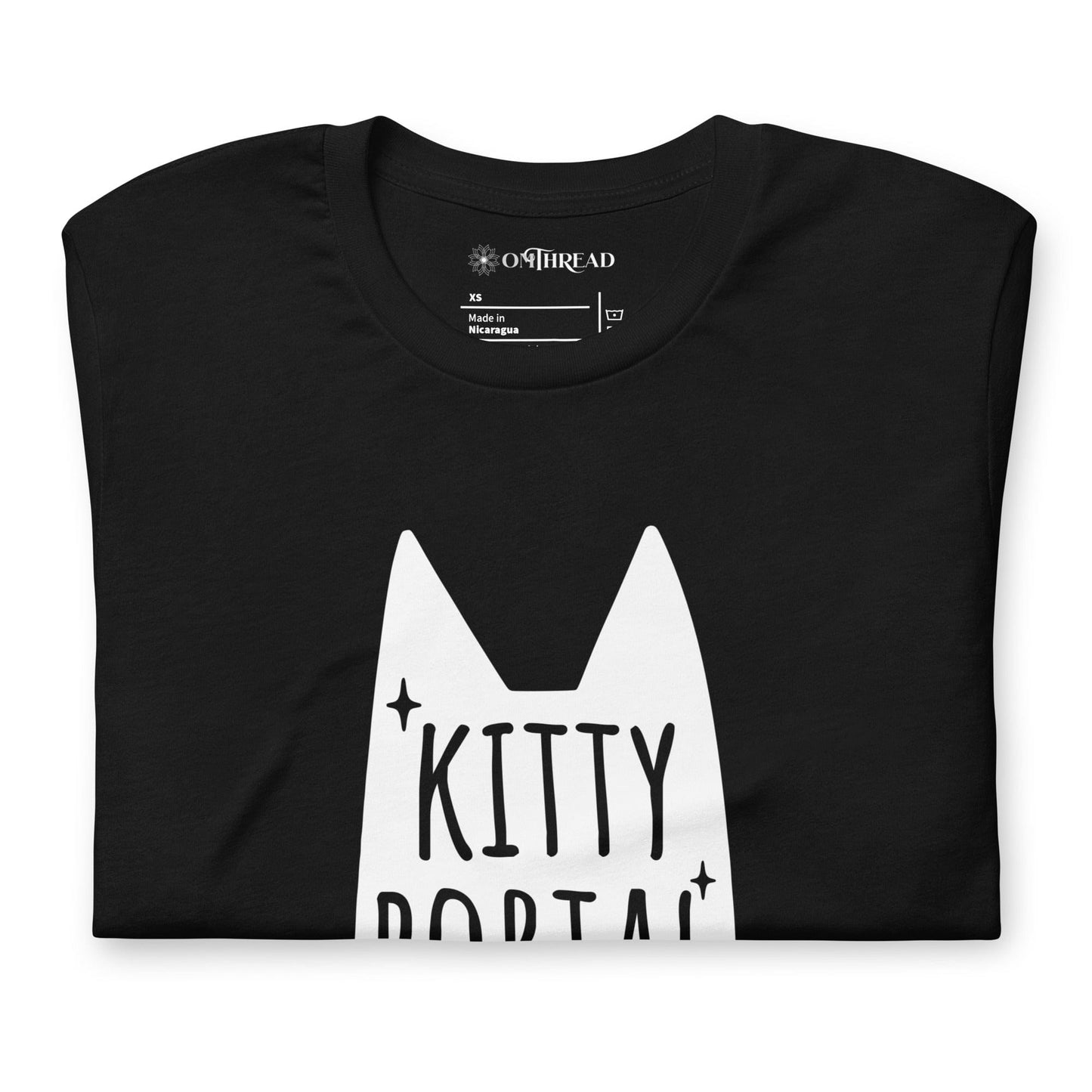 OMTHREAD Kitty Portal Doorway to Magic T-Shirt | Cat Lover Tee | Whimsical Cat Shirt