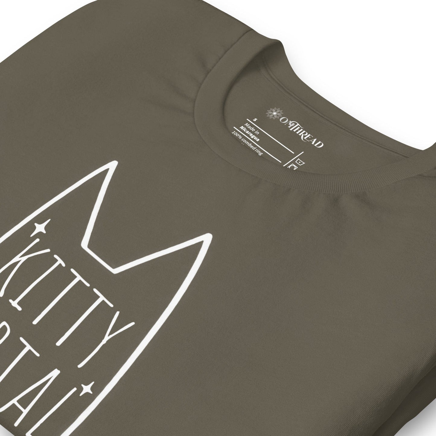 OMTHREAD Kitty Portal T-Shirt | Magic Cat Lover Tee | Minimalist Cat Shirt