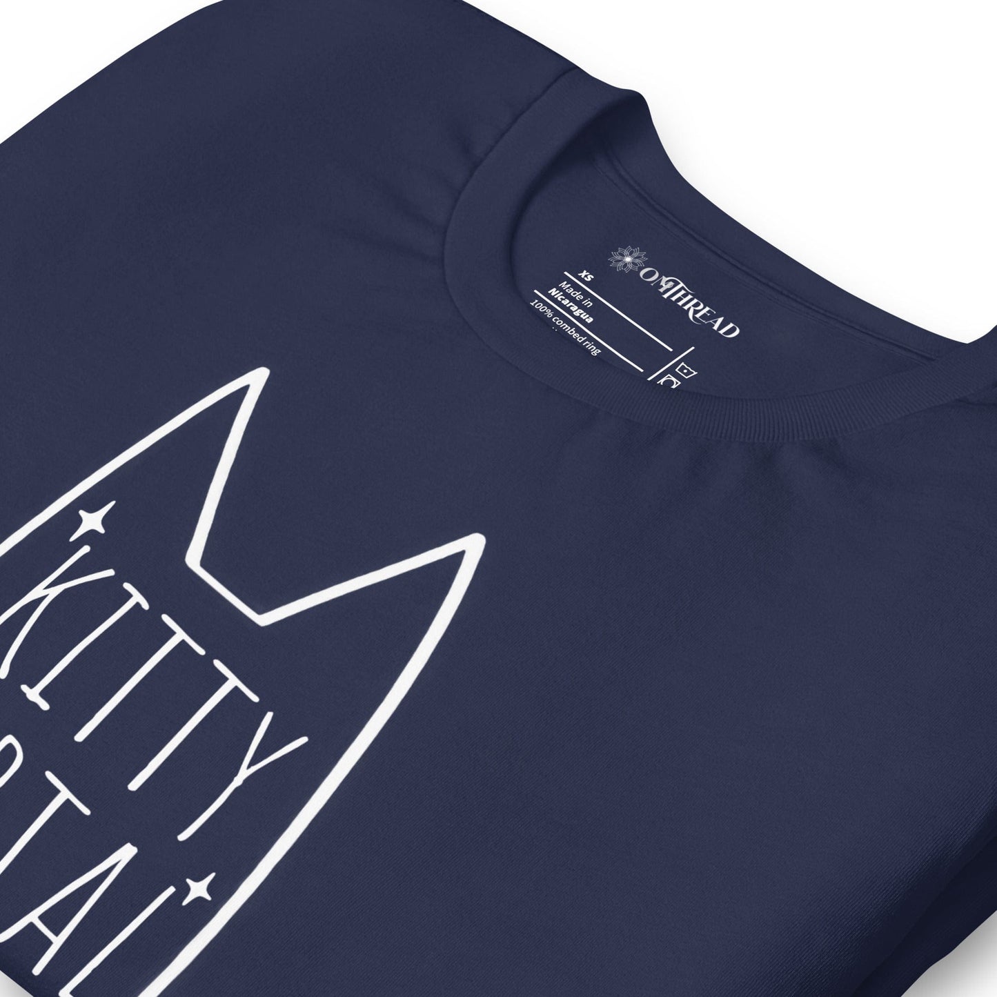 OMTHREAD Kitty Portal T-Shirt | Magic Cat Lover Tee | Minimalist Cat Shirt