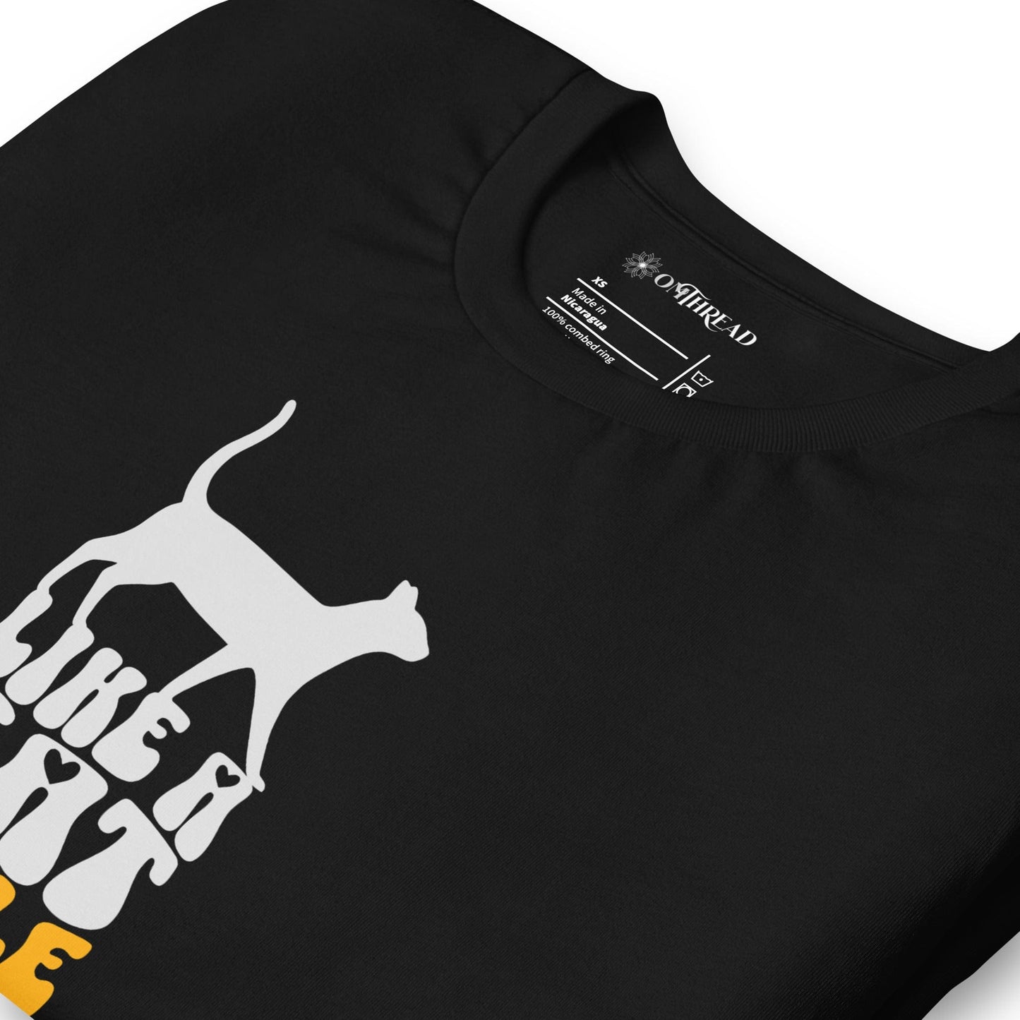 OMTHREAD Like a Cat T-Shirt | Agile Mind Fearless Heart Tee | Cat Lover Shirt