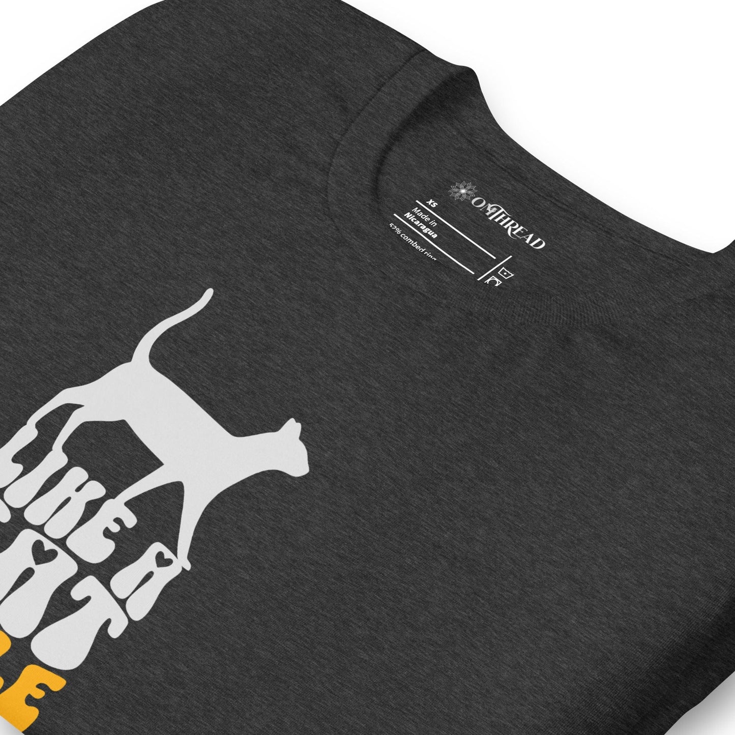 OMTHREAD Like a Cat T-Shirt | Agile Mind Fearless Heart Tee | Cat Lover Shirt