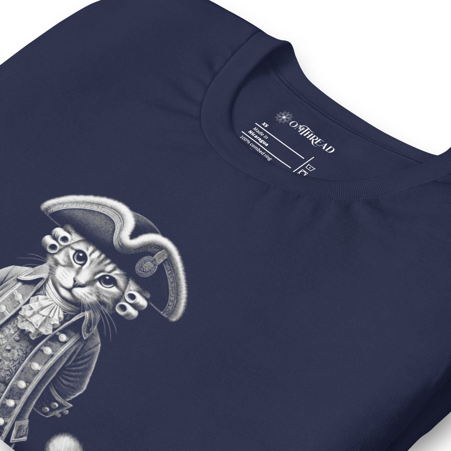 OMTHREAD Lil' General Cat T-Shirt | Funny Historical Cat Tee