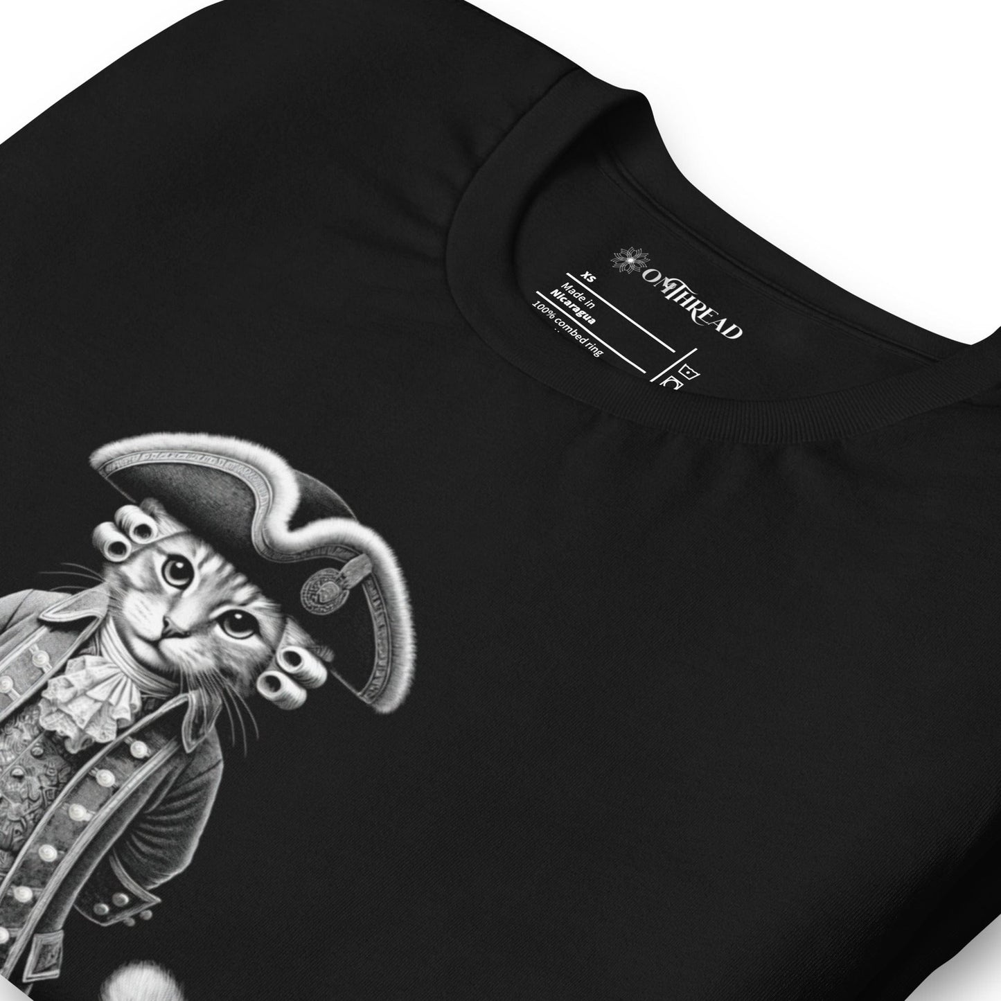 OMTHREAD Lil' General Cat T-Shirt | Funny Historical Cat Tee