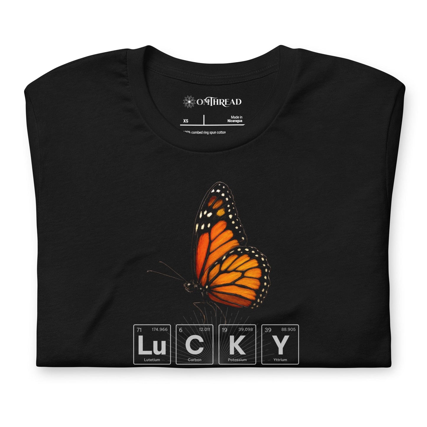 OMTHREAD Lucky Monarch Butterfly Shirt Science and Nature Tee