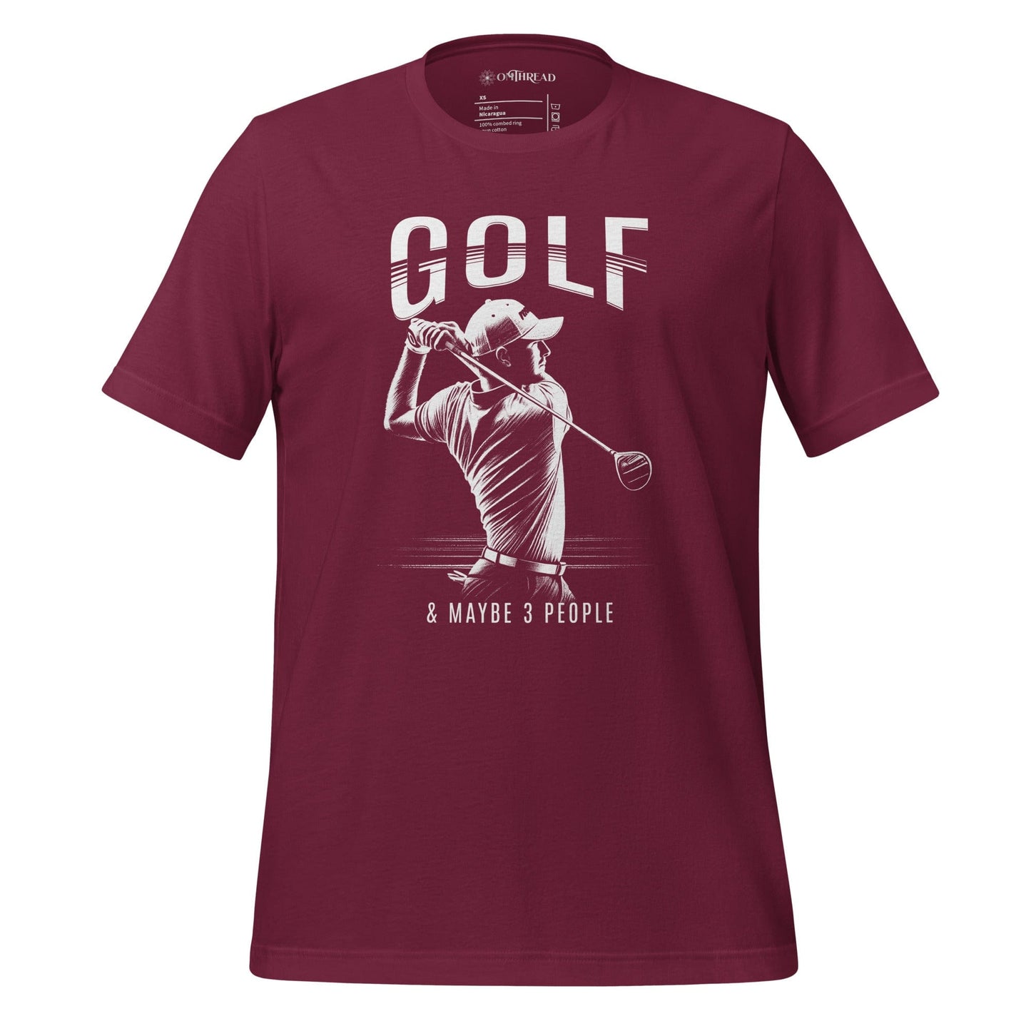 OMTHREAD Maroon / XS Golf & Maybe 3 People Tee